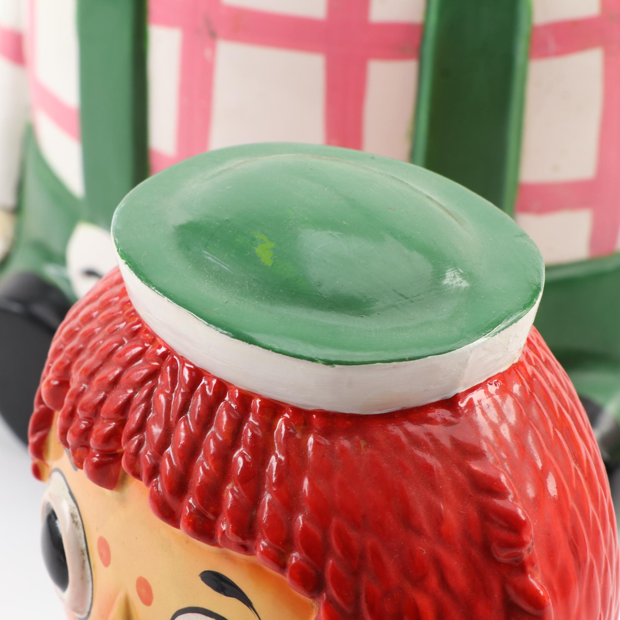 Raggedy Ann and Raggedy Andy Inspired Ceramic Cookie Jars