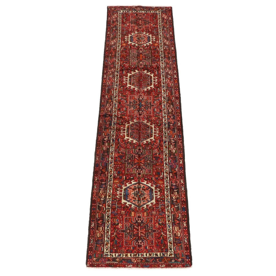 3'5 x 13'0 Hand-Knotted Persian Karaja Wool Long Rug