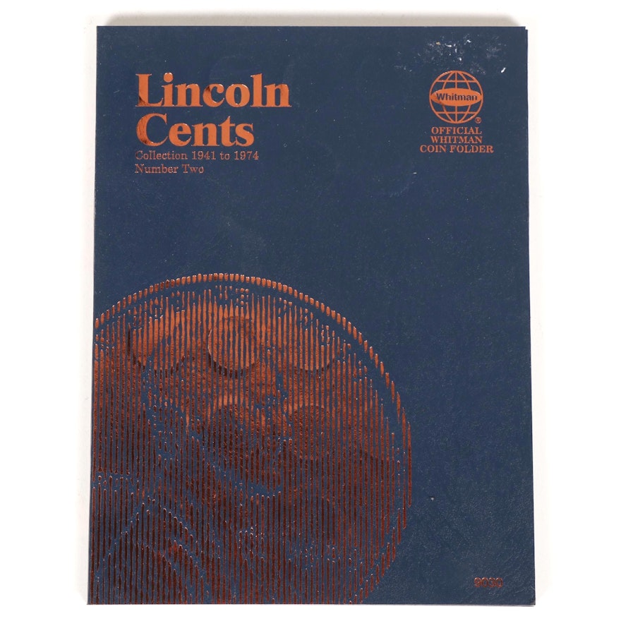 Lincoln Cents in Whitman Coin Folder, 1941 - 1974