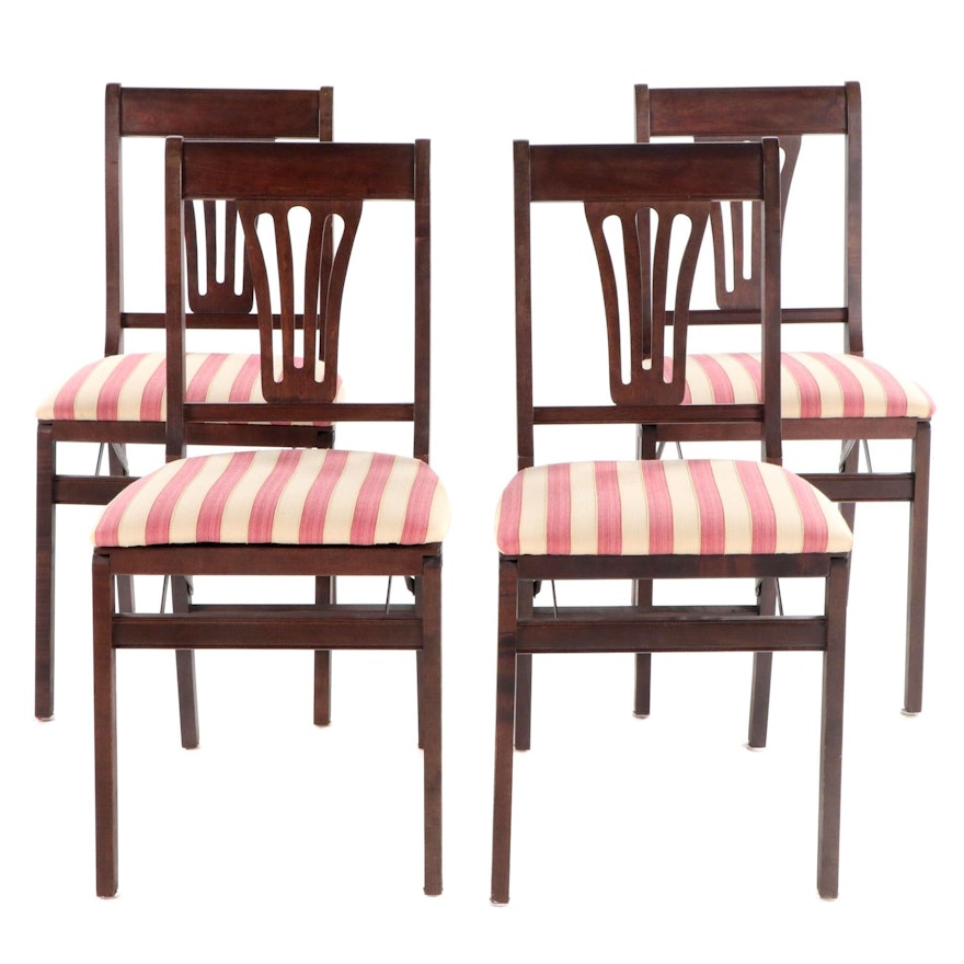 Four Federal Style Folding Side Chairs, Mid to Late 20th Century