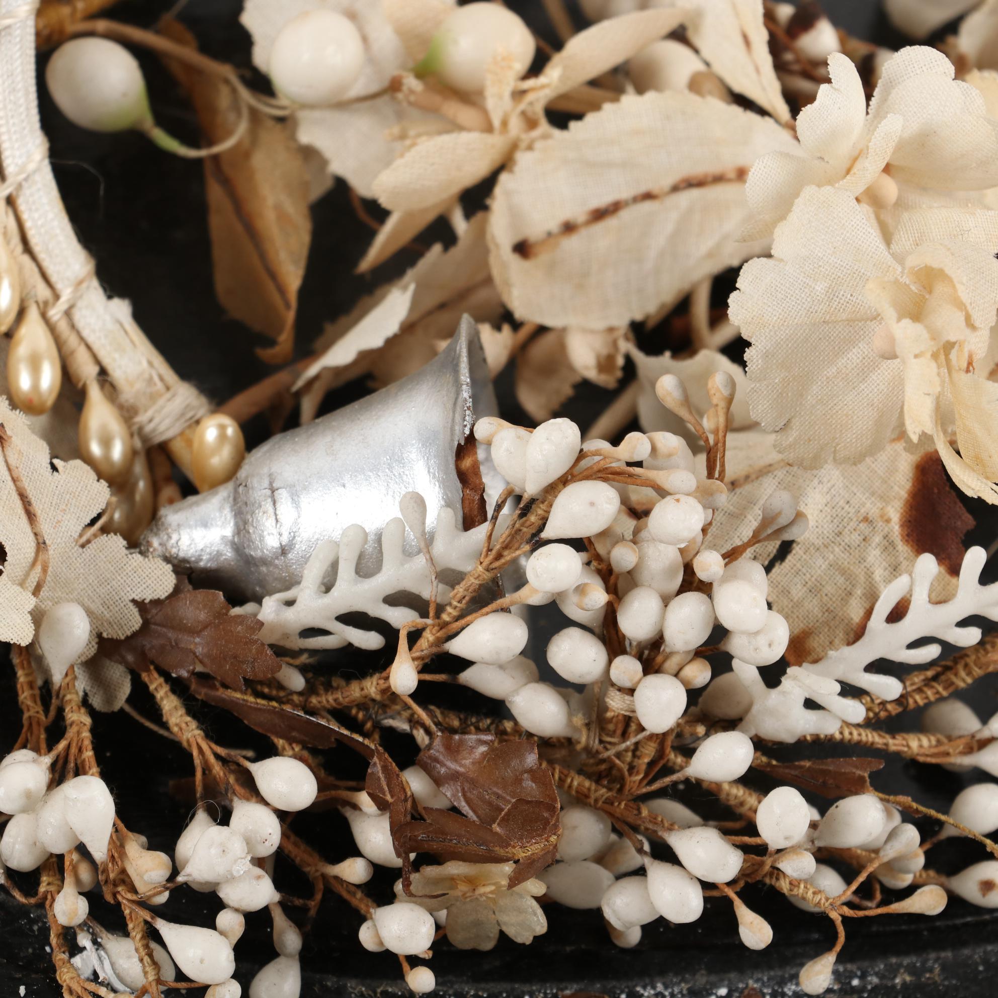 Victorian French Bridal Dome and Art Deco Wedding Cake Topper