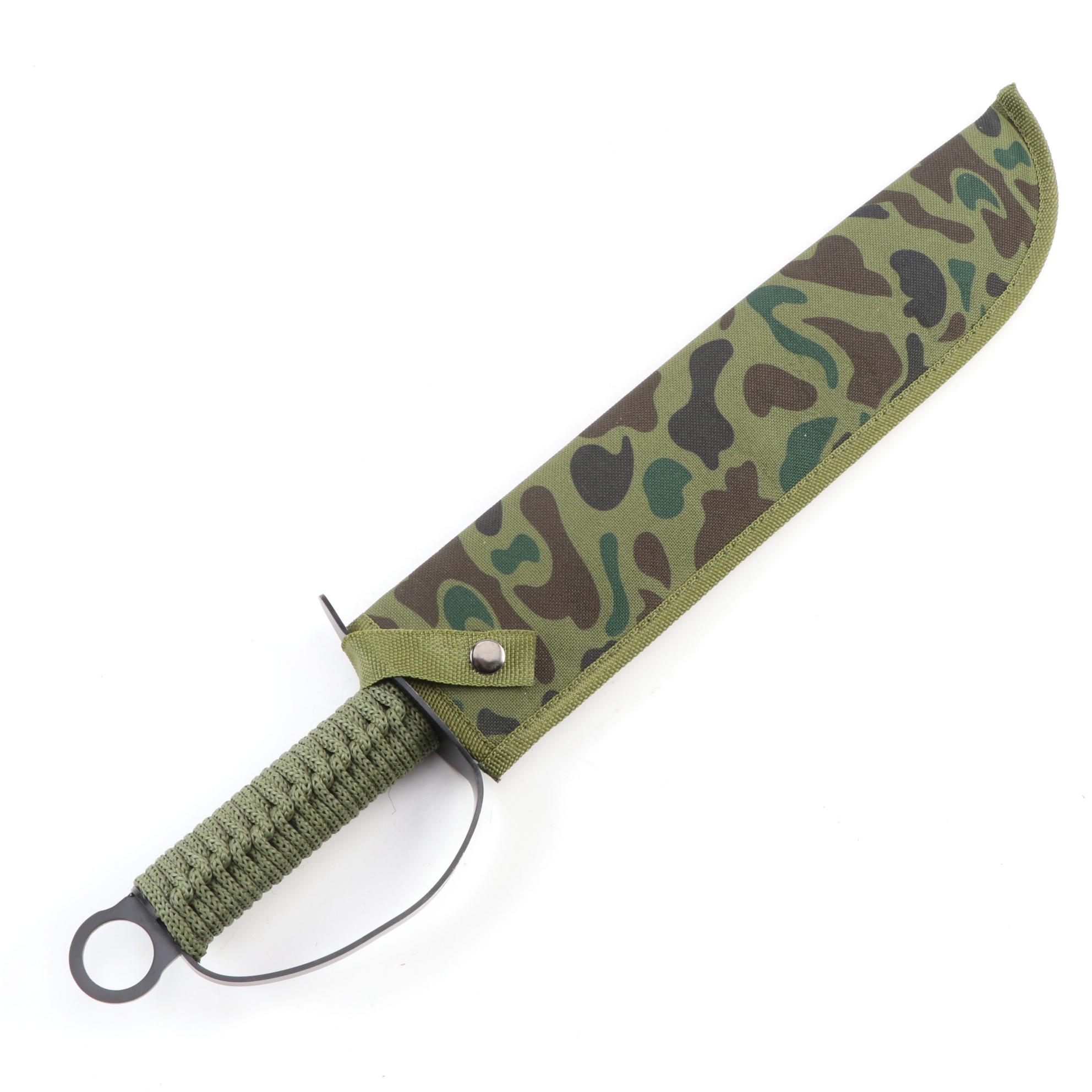Hero's Edge Machete Knife in Nylon Camo Sheath