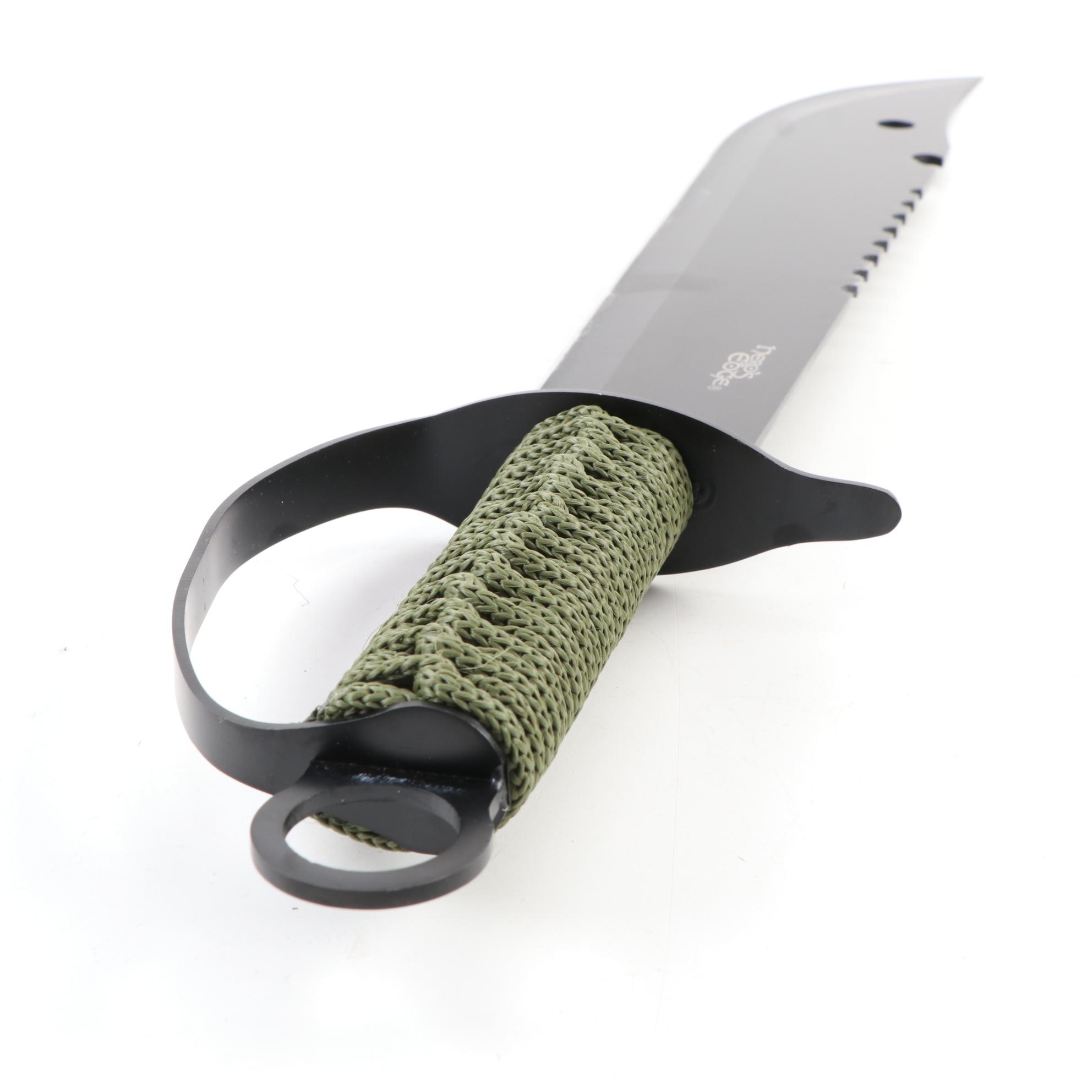 Hero's Edge Machete Knife in Nylon Camo Sheath
