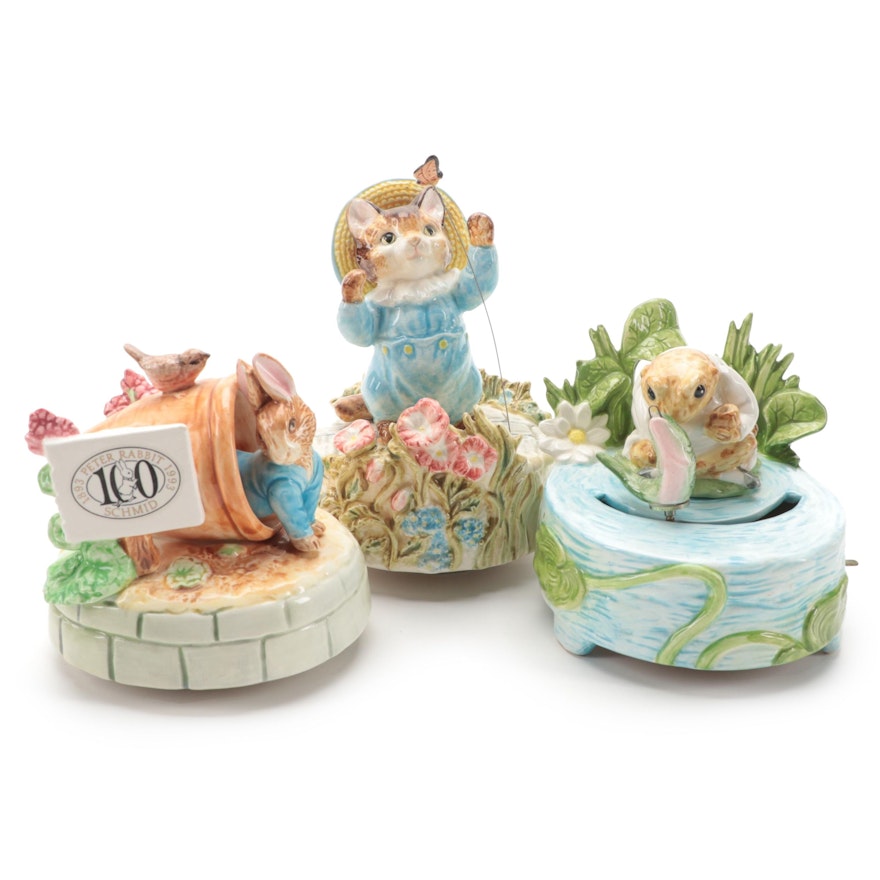 Schmid "Peter Rabbit" and Other Beatrix Potter Musical Figurines