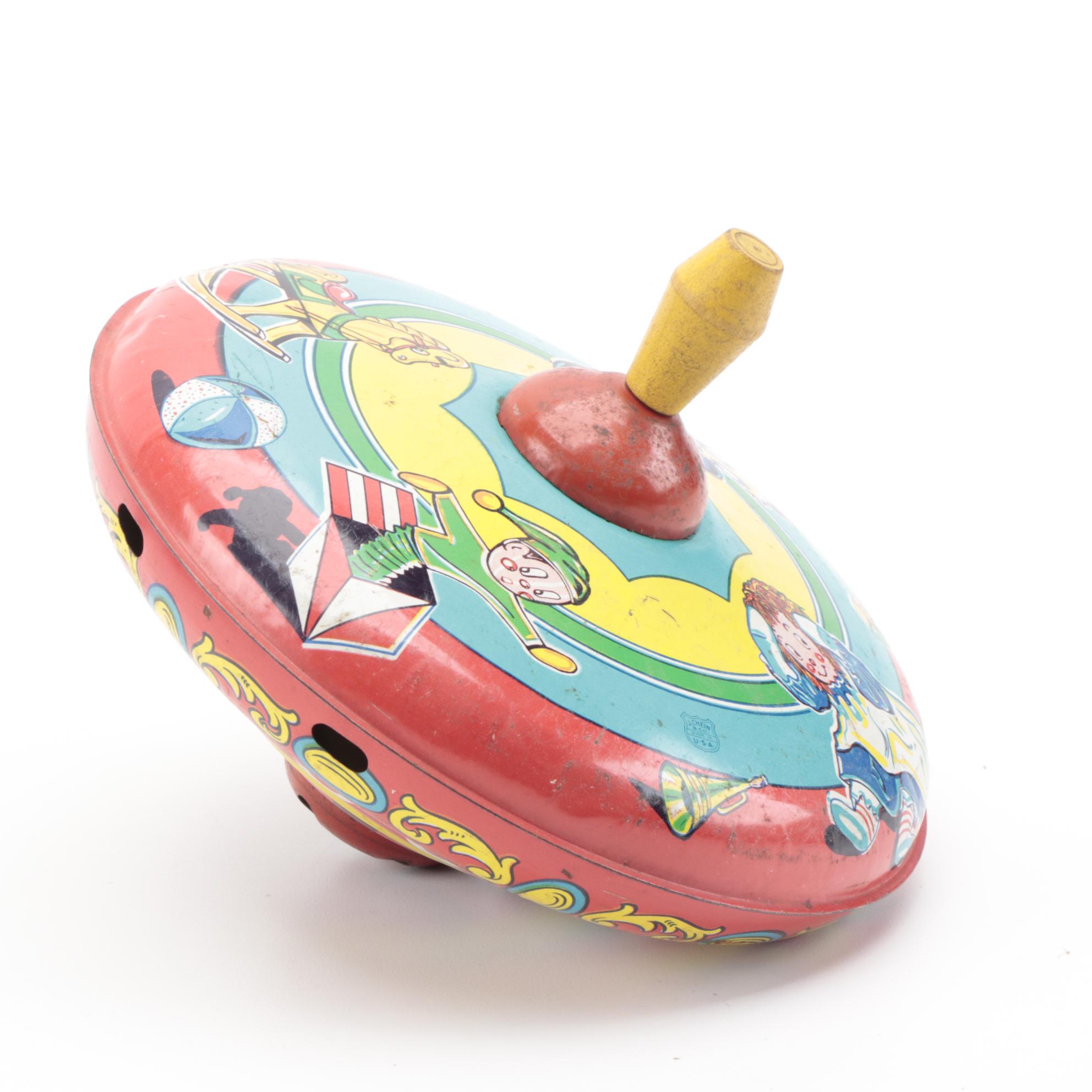 Bobbs Merrill Company, J Chein & Co. and Other Spinning Tin Tops