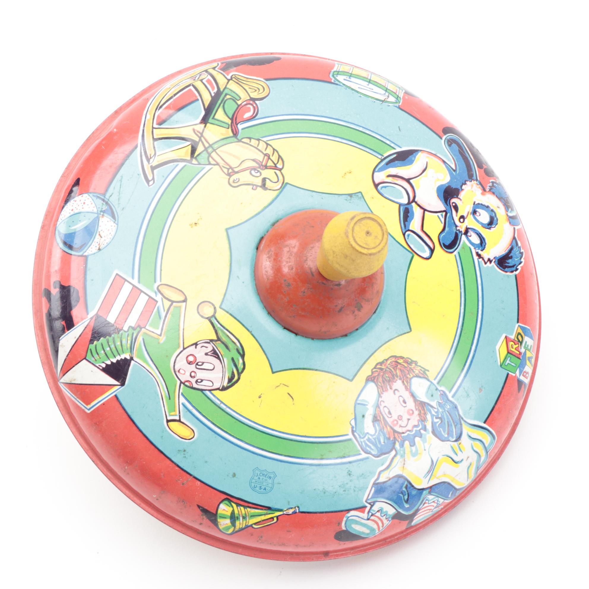 Bobbs Merrill Company, J Chein & Co. and Other Spinning Tin Tops