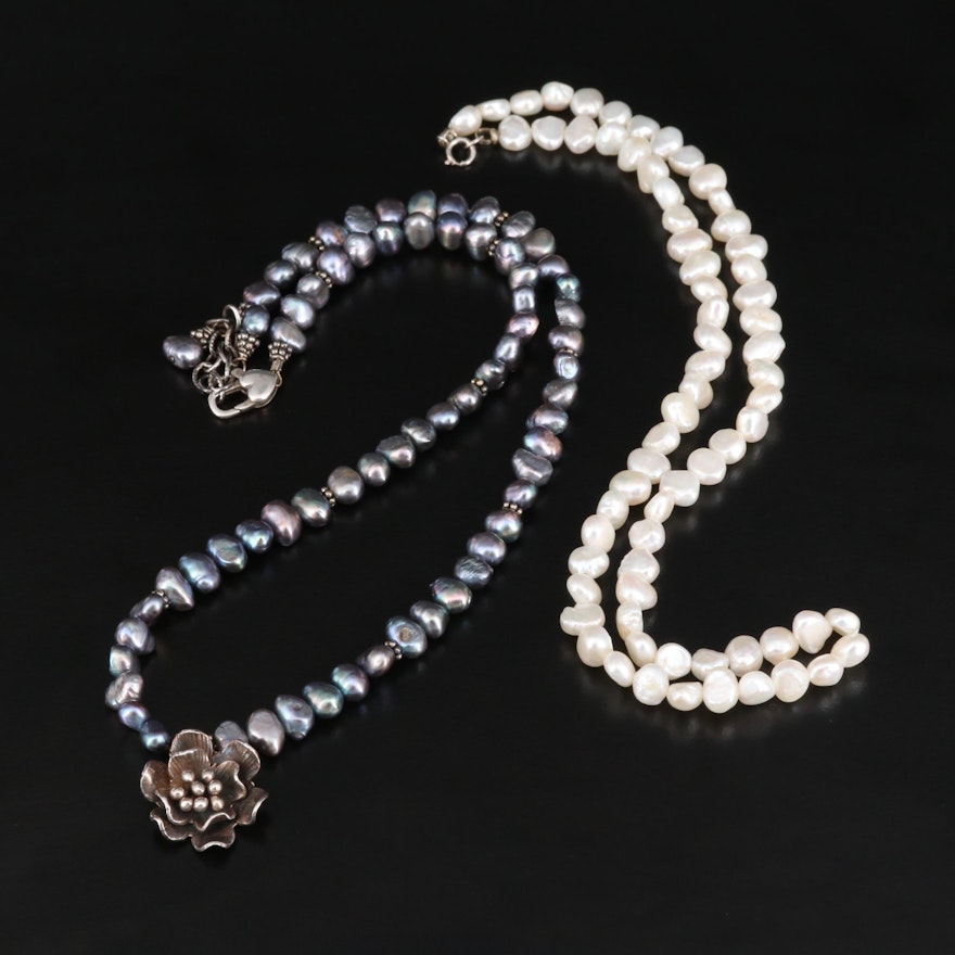 Baroque Pearl Necklaces with Sterling Findings