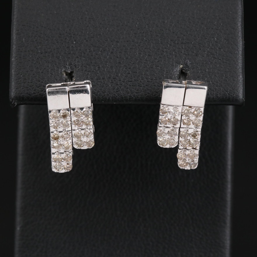 18K Diamond Link Earrings