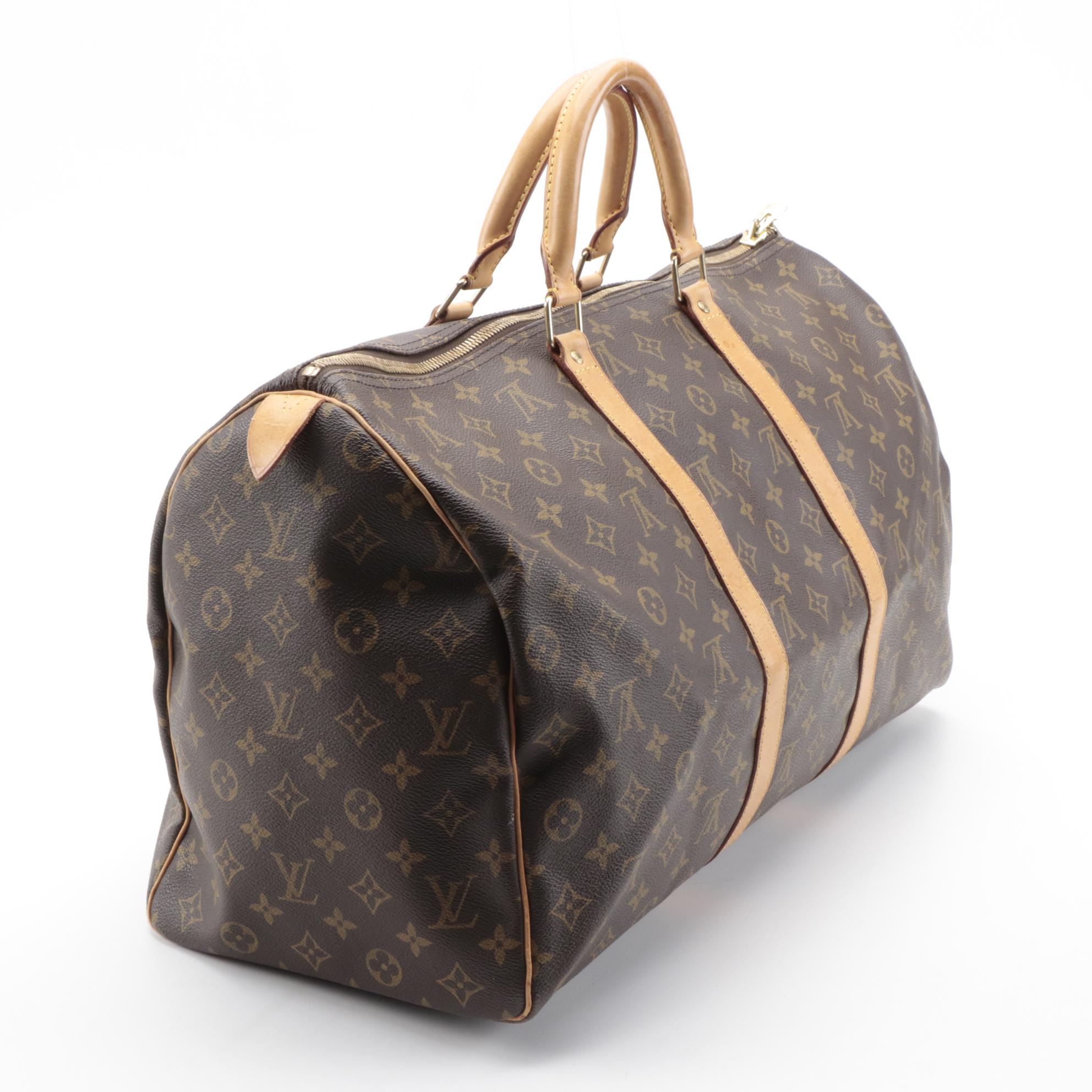Louis Vuitton Keepall 50 Duffle Bag in Monogram Canvas