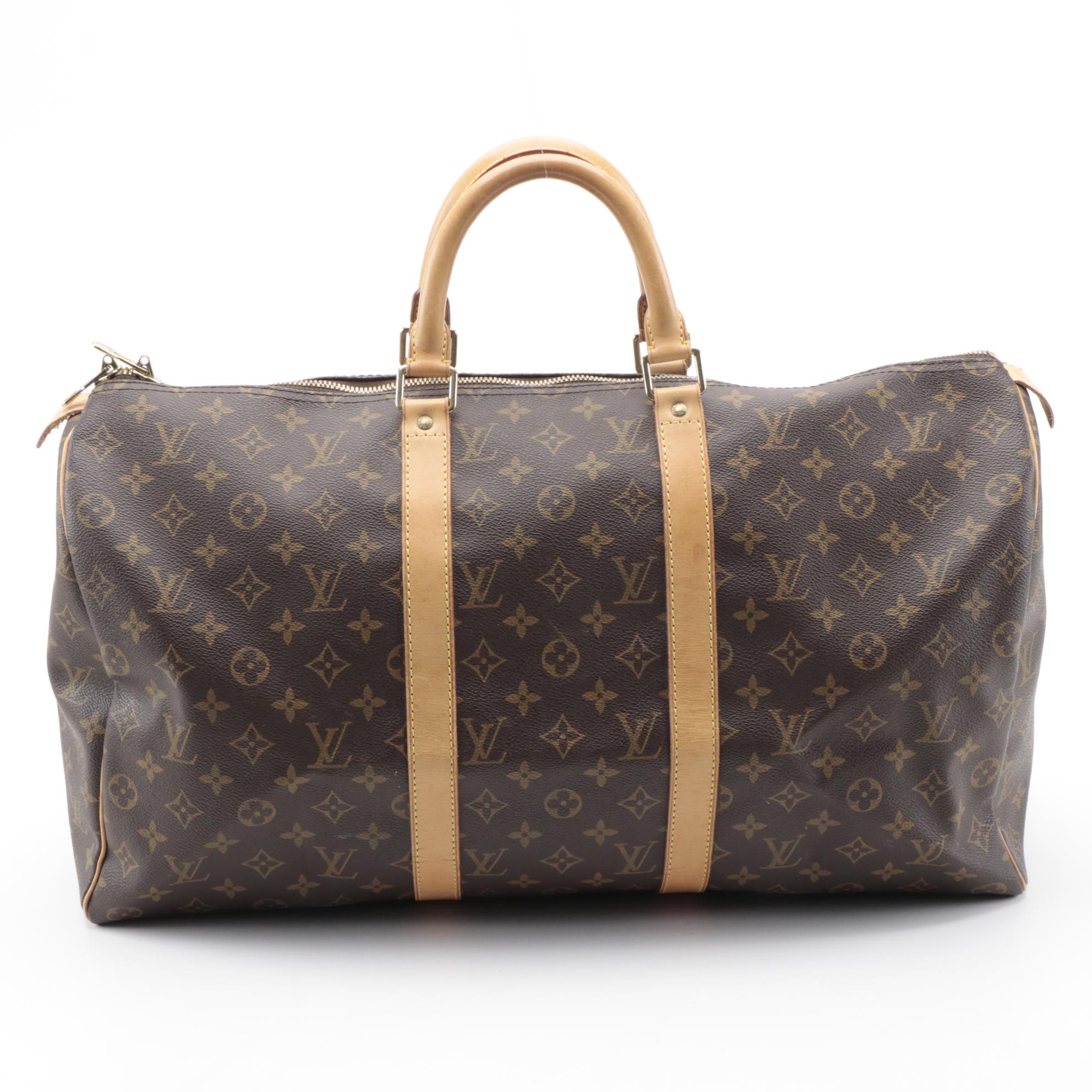 Louis Vuitton Keepall 50 Duffle Bag in Monogram Canvas