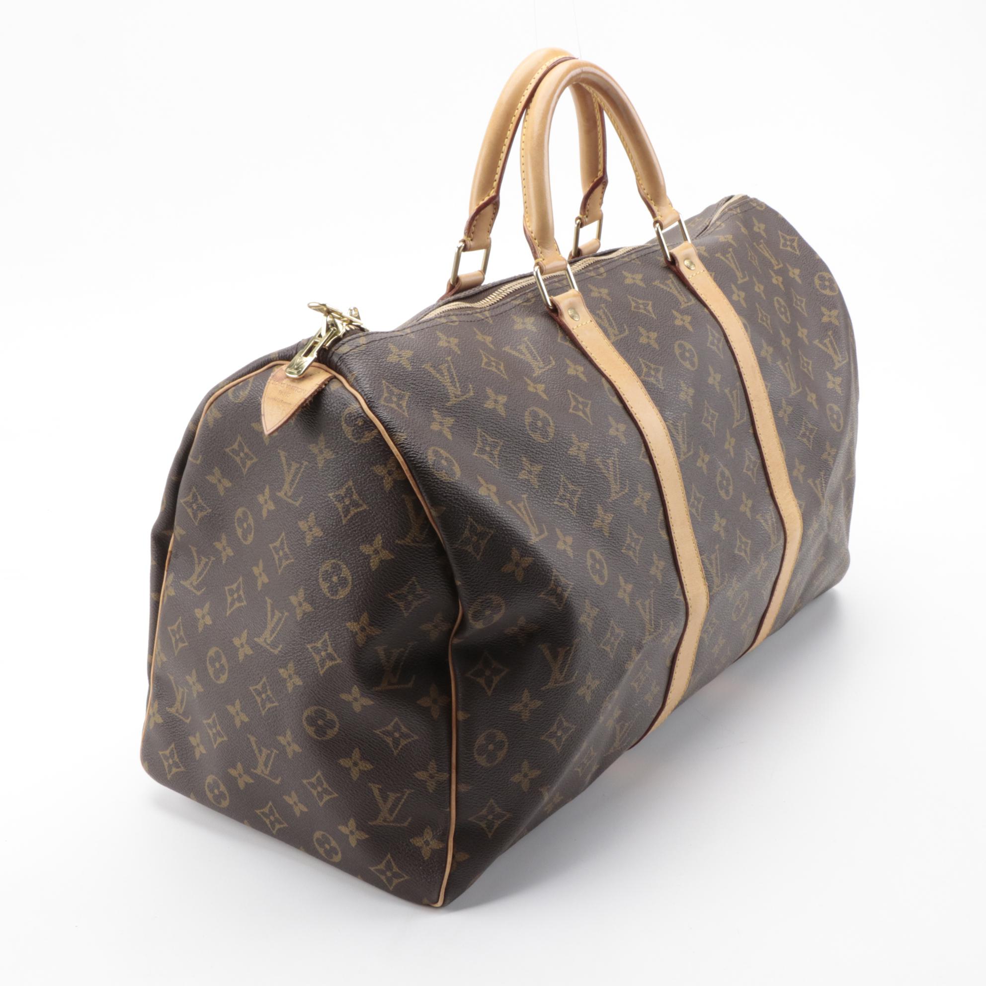 Louis Vuitton Keepall 50 Duffle Bag in Monogram Canvas