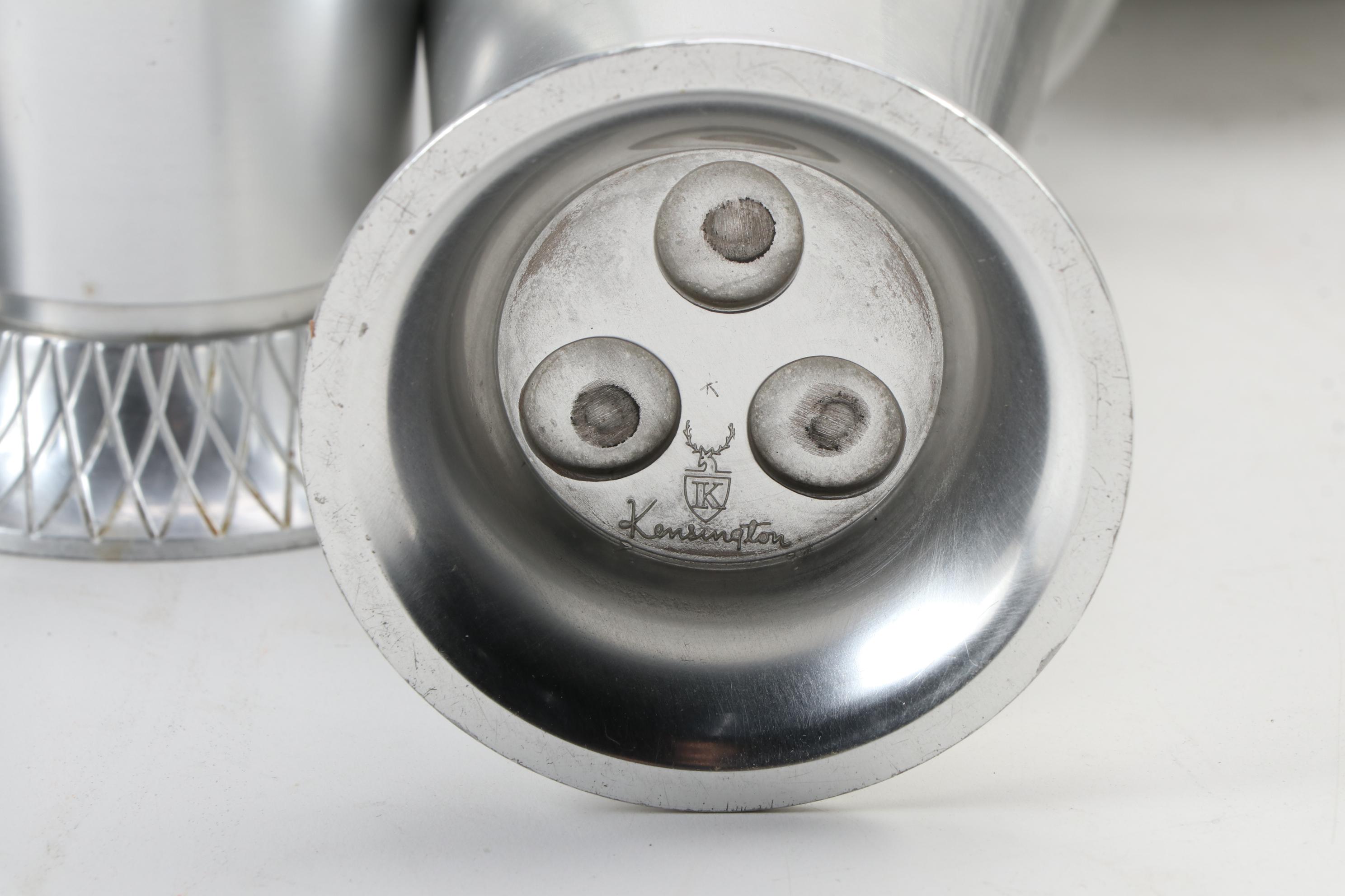 Pete Kensington Aluminum Art Deco Style Pitcher, Trays and Other Home Décor