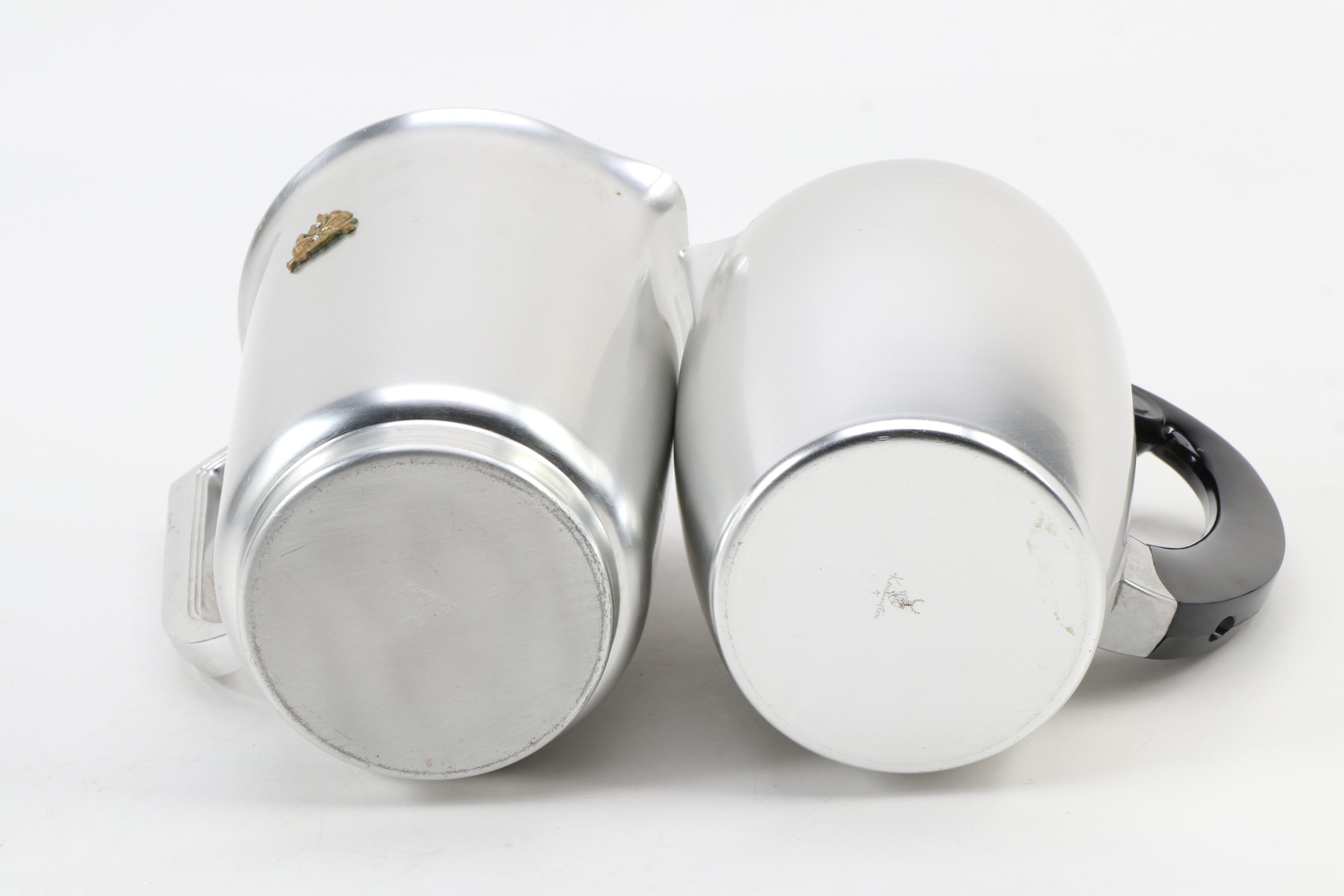 Pete Kensington Aluminum Art Deco Style Pitcher, Trays and Other Home Décor