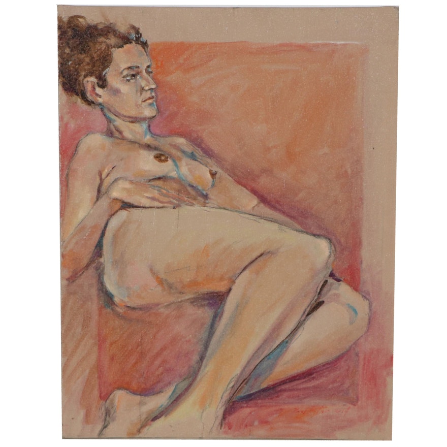 Raymond Zaplatar Oil Painting of Female Figure, 2014