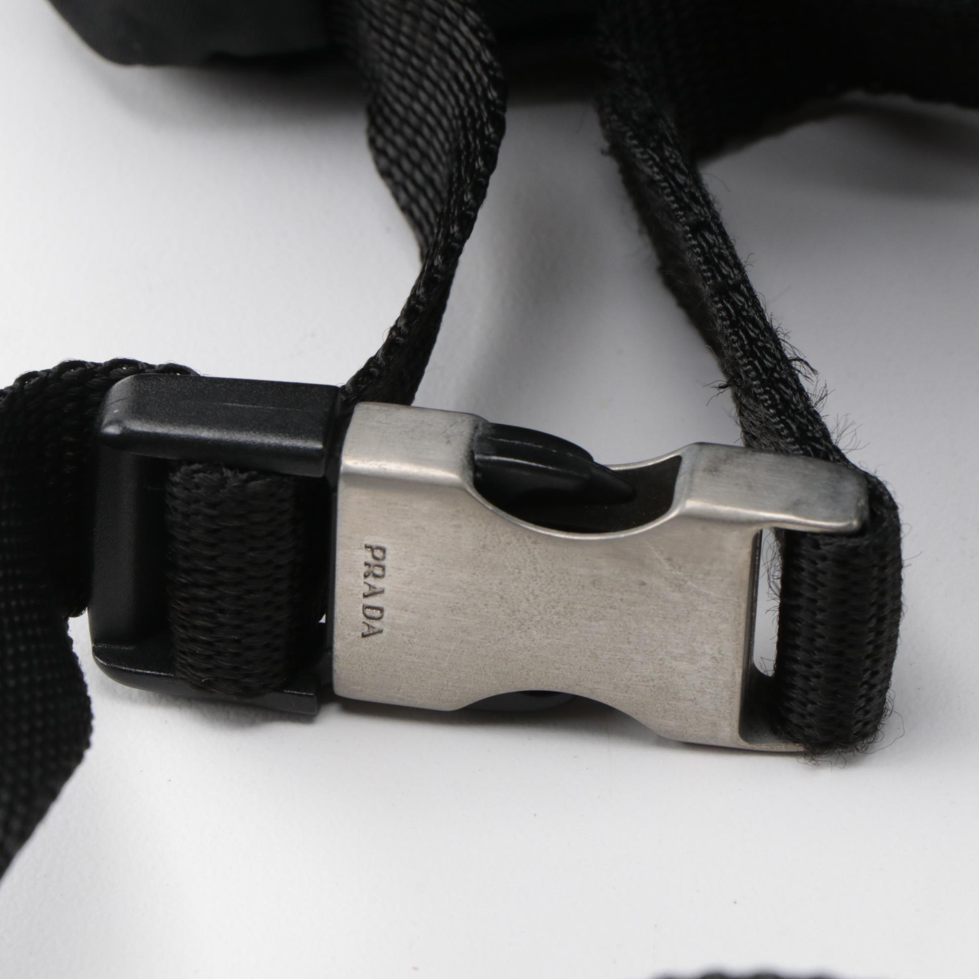 Prada Black Tessuto Nylon Drawstring Backpack