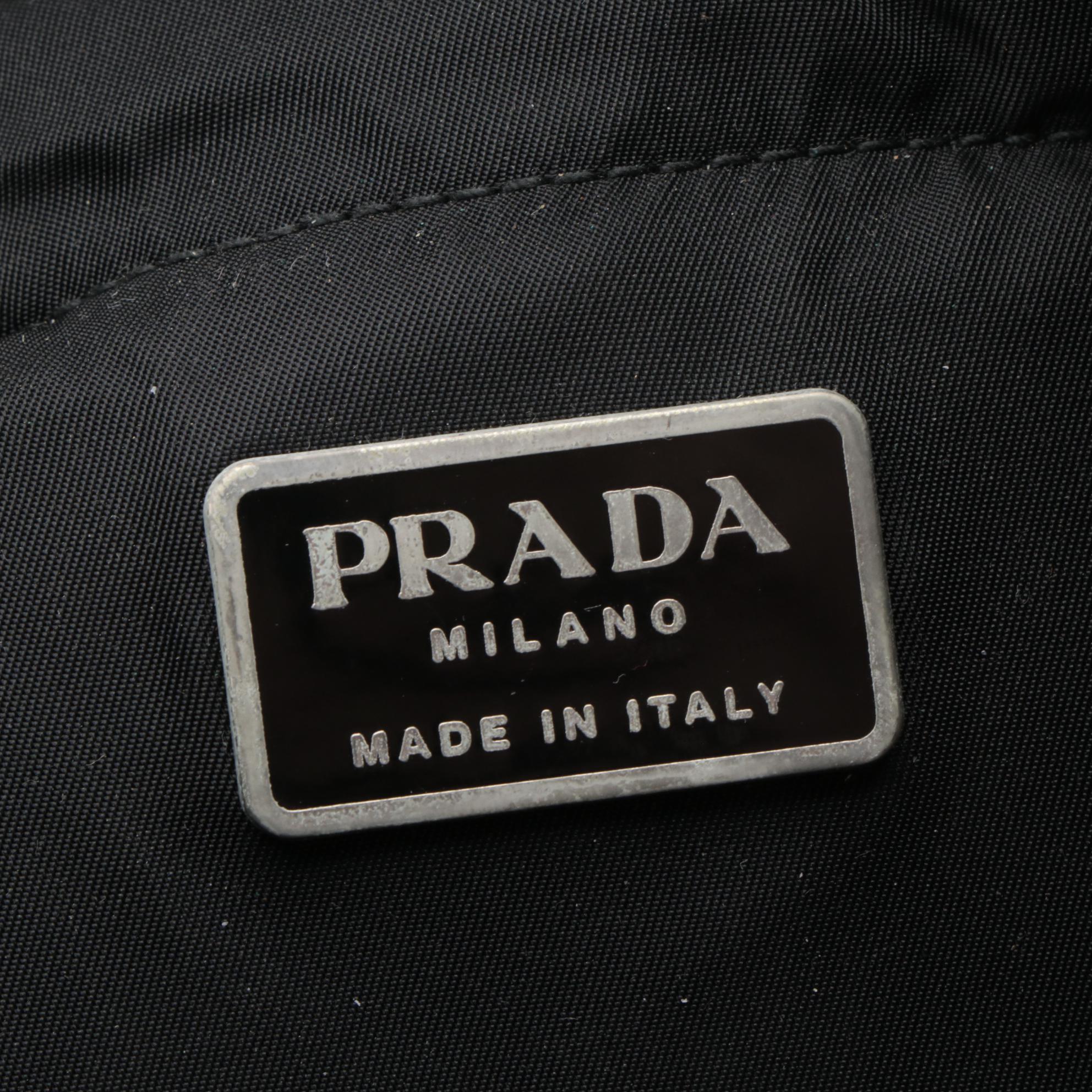 Prada Black Tessuto Nylon Drawstring Backpack