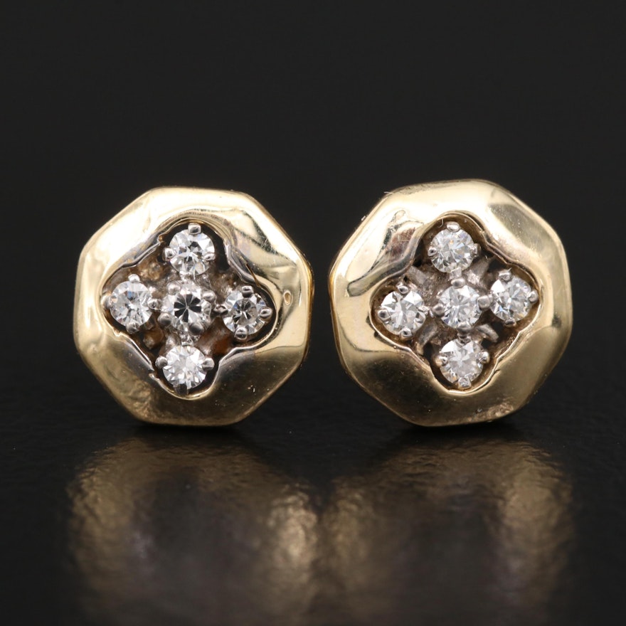 18K Diamond Stud Earrings