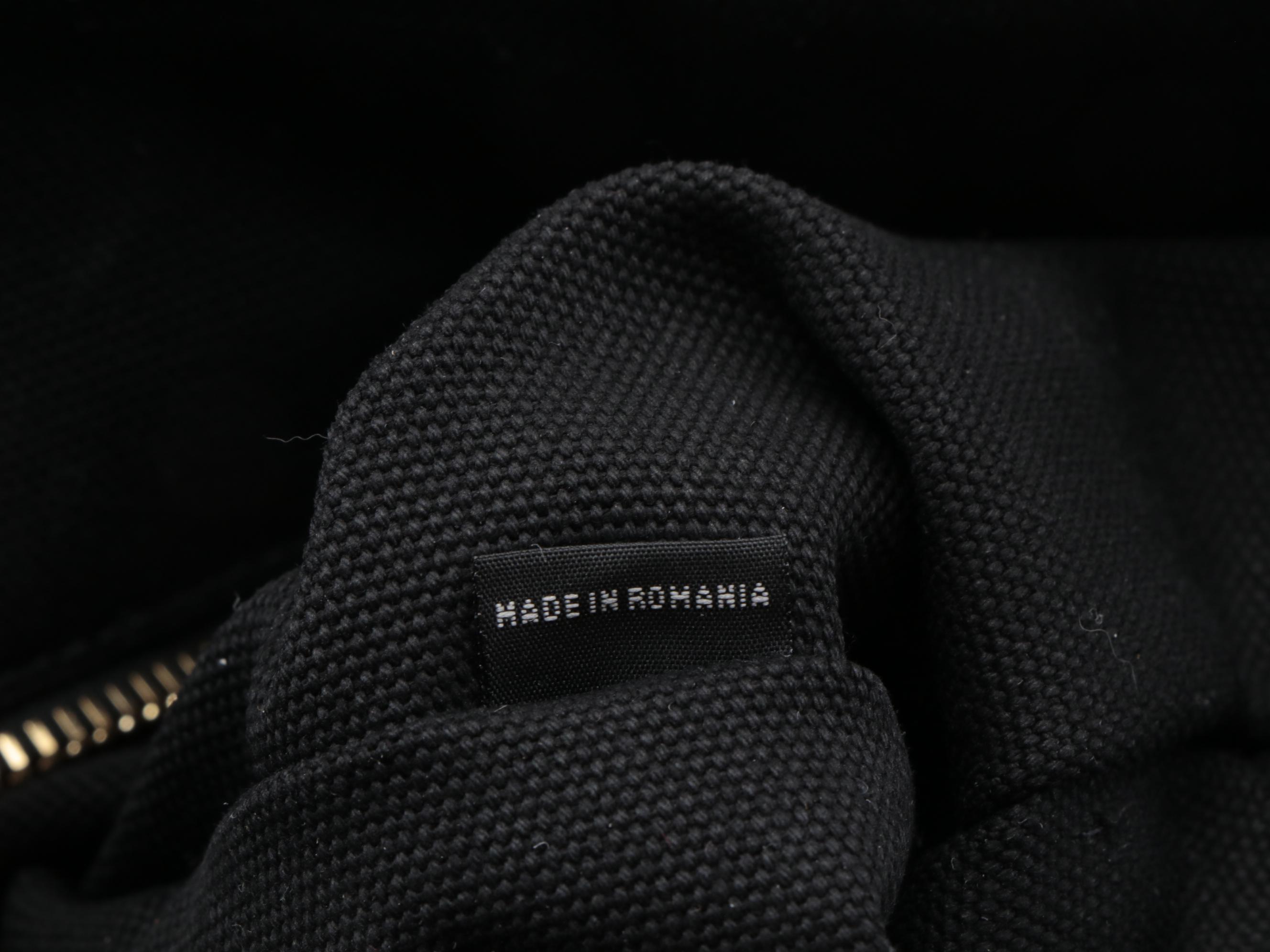 Prada Shopping Tote in Striped Yellow and Black Canapa Canvas