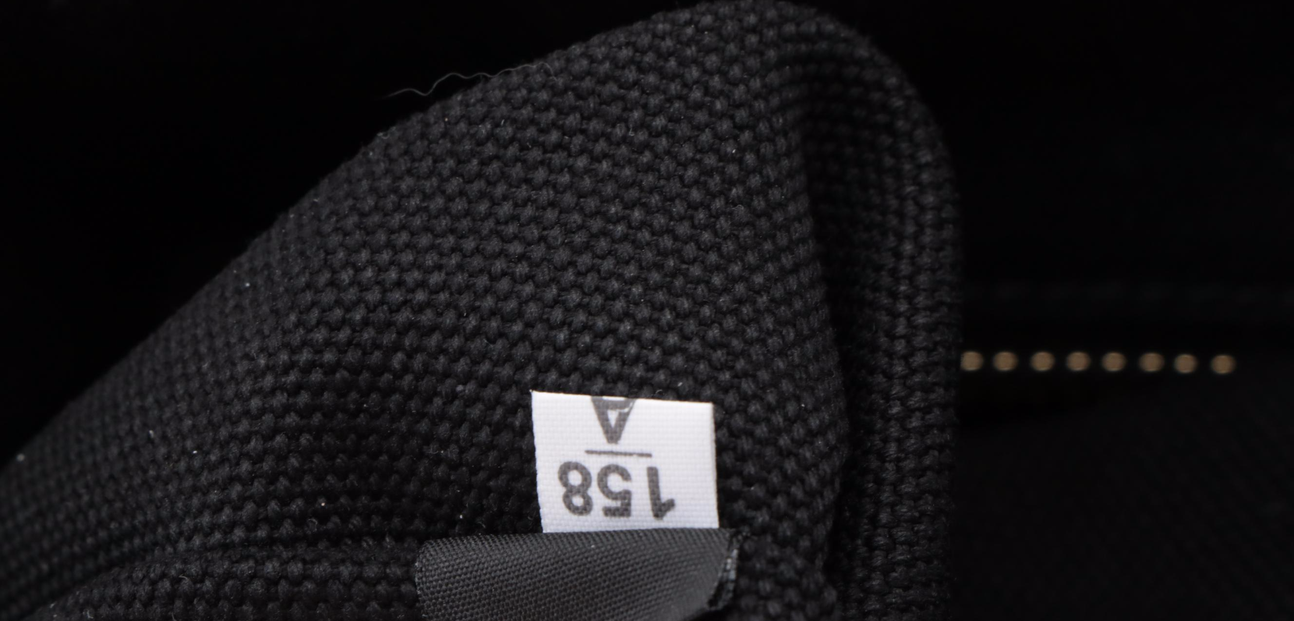 Prada Shopping Tote in Striped Yellow and Black Canapa Canvas