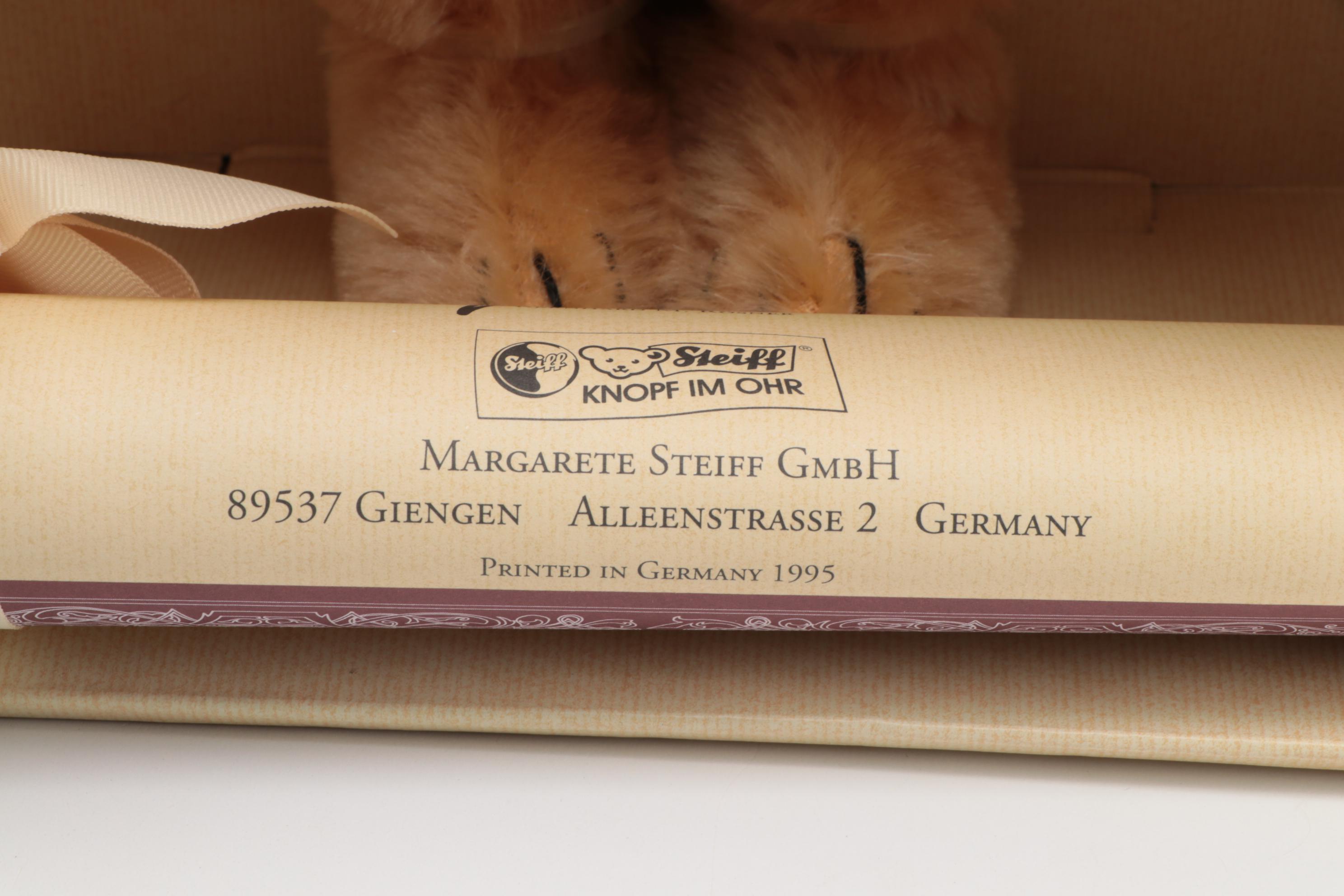 Steiff Club Mohair Baby Bear 1946 Blond 35 Plush Bear with Box and COA