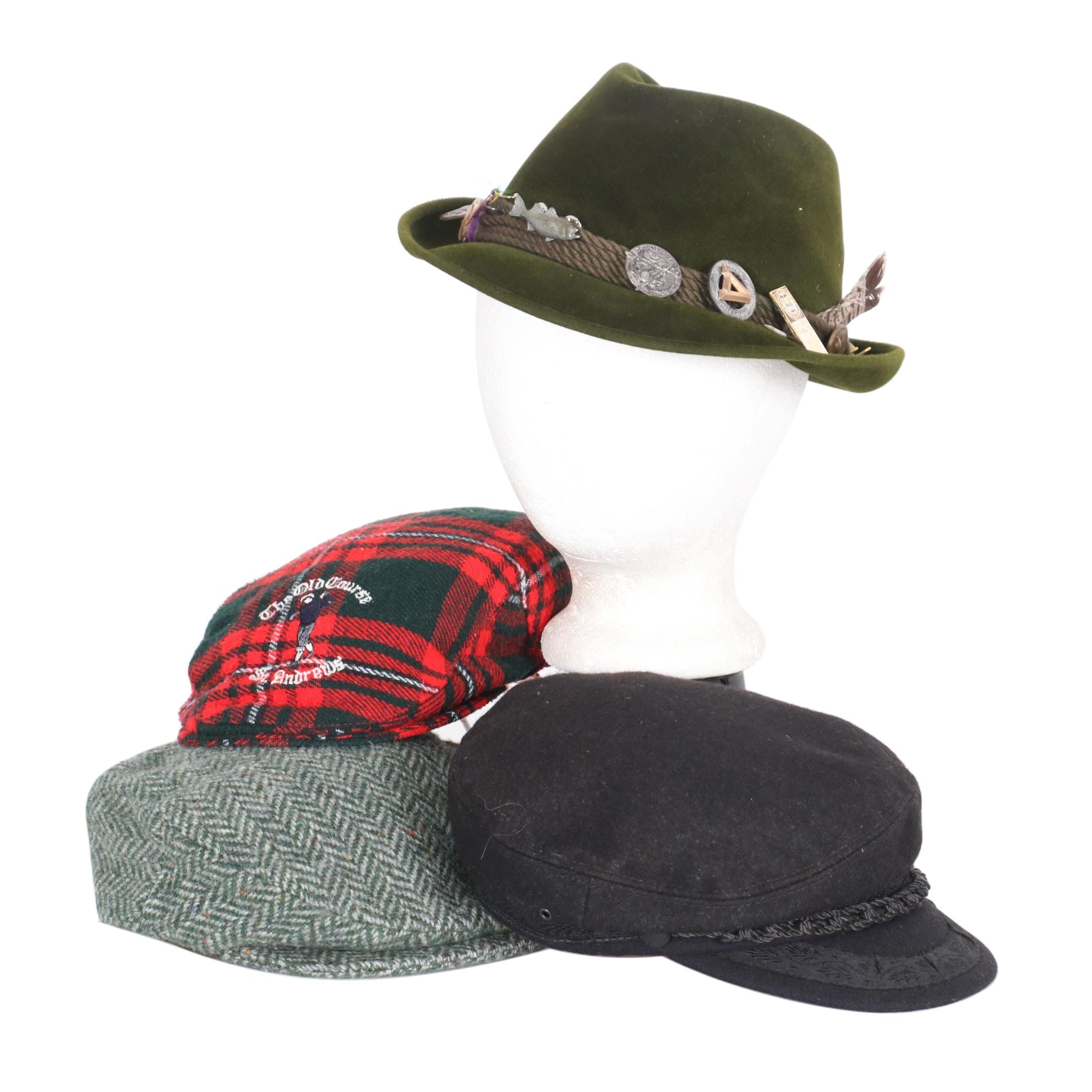 Men's P&C Habig Austrian Alps Hat, St. Andrew's Wool Flat Cap and More