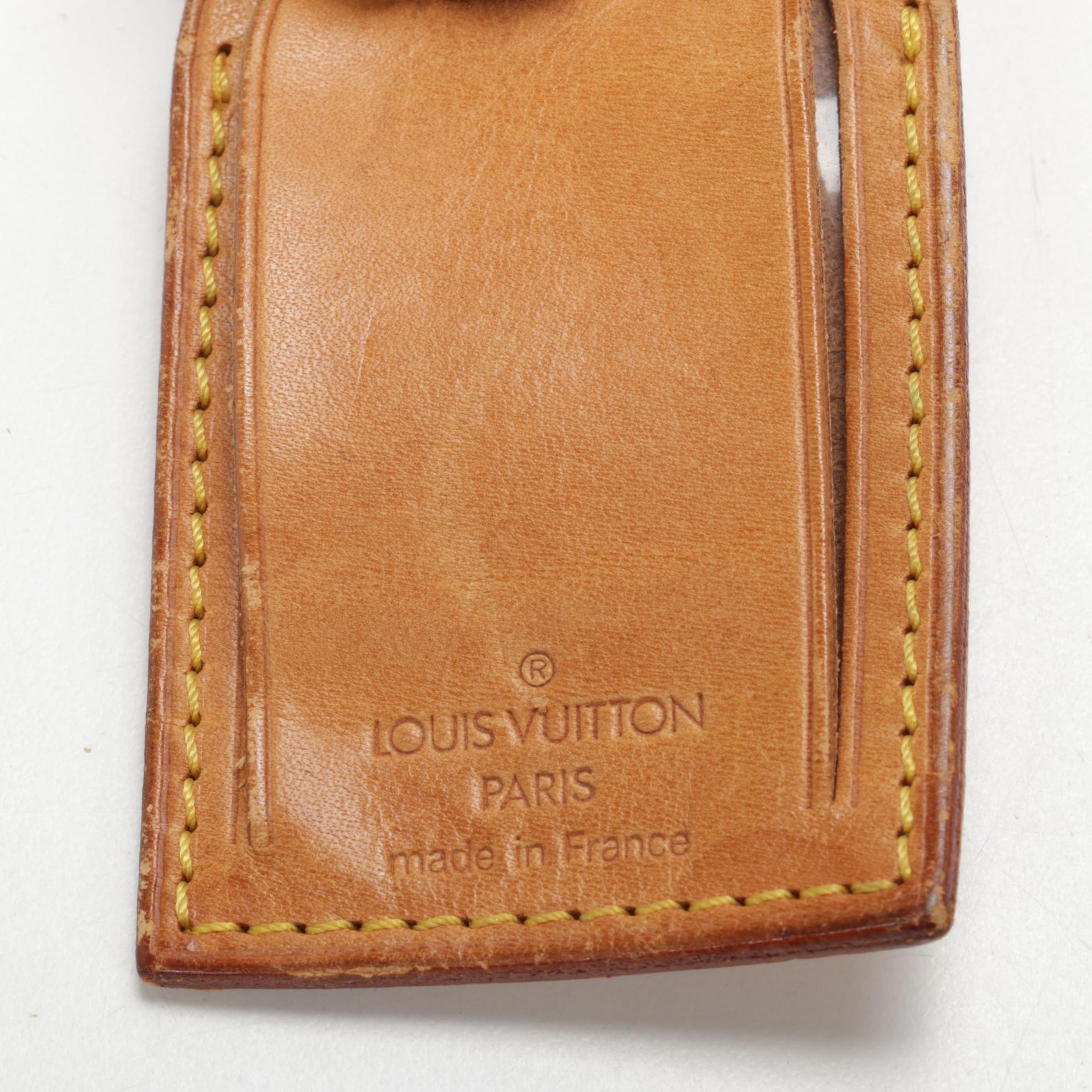 Louis Vuitton Luggage Tag and Poignet in Vachetta Leather
