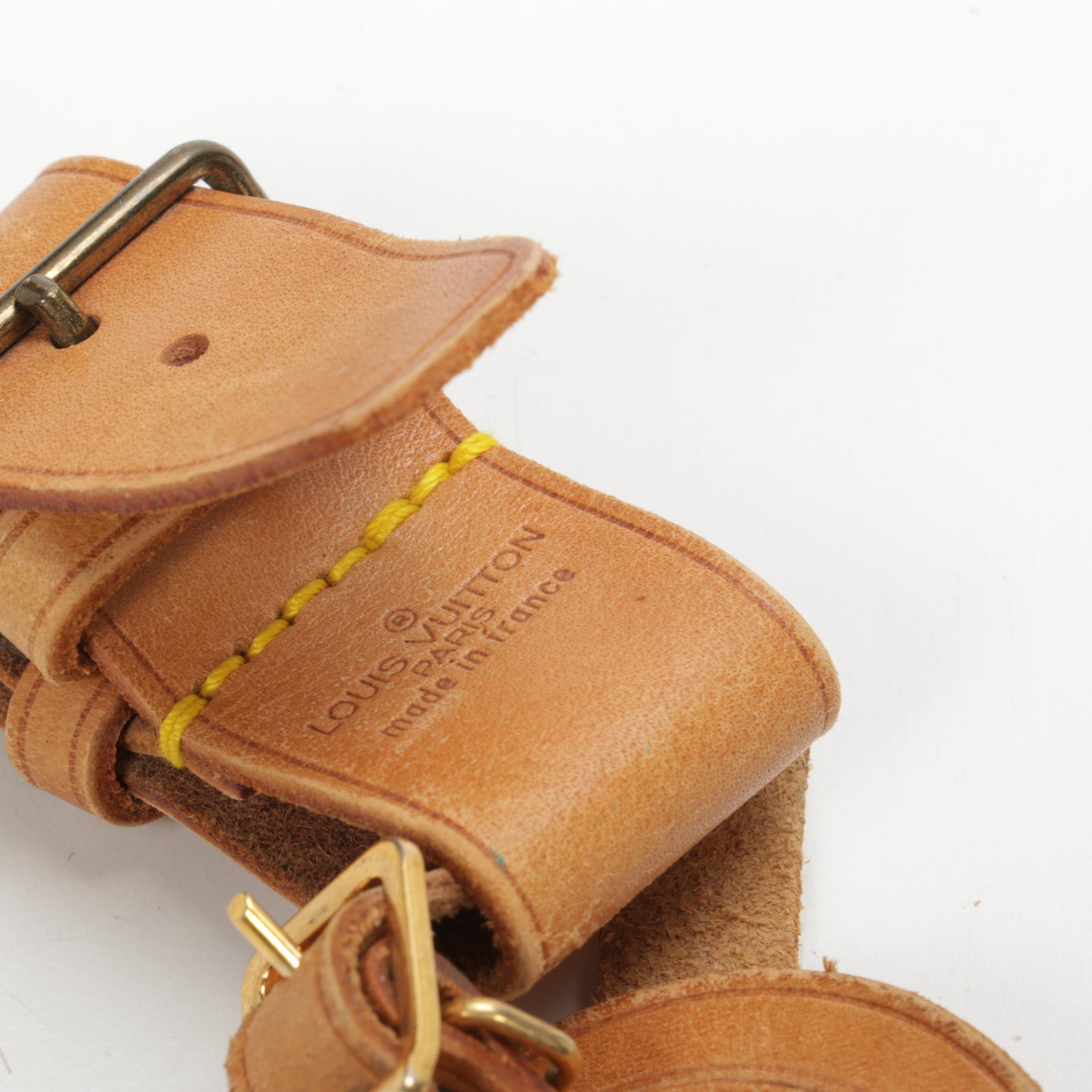 Louis Vuitton Luggage Tag and Poignet in Vachetta Leather