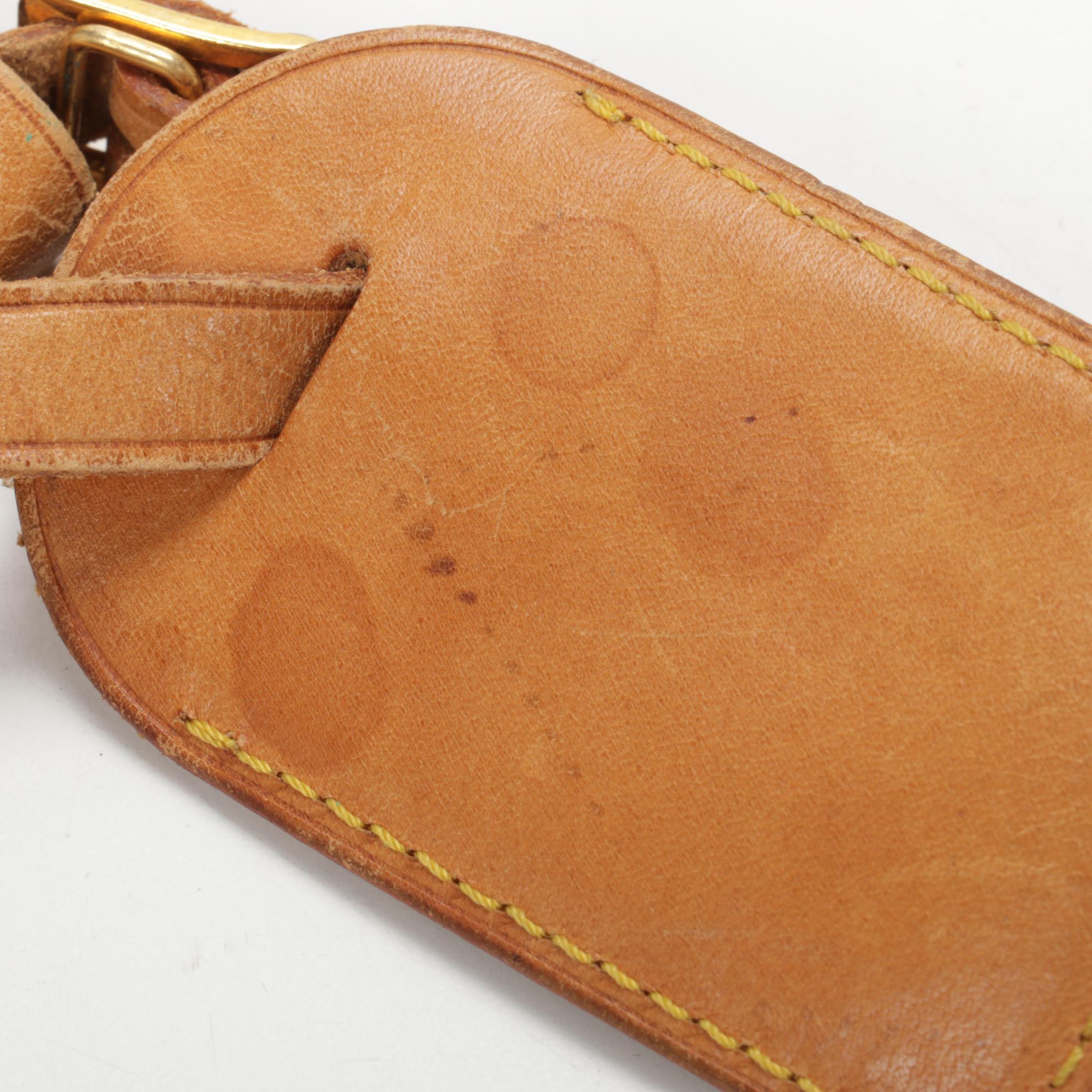 Louis Vuitton Luggage Tag and Poignet in Vachetta Leather
