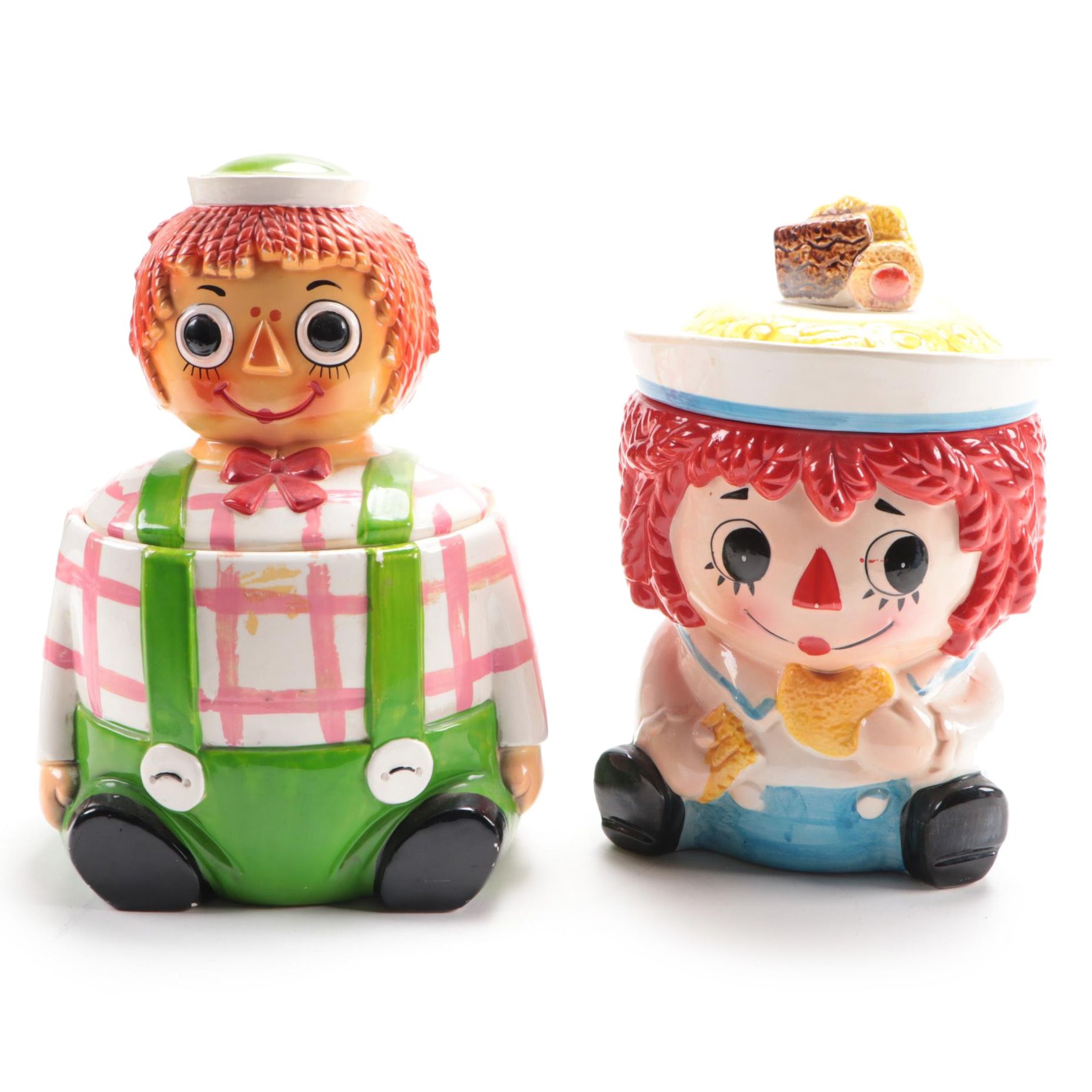 Napco and Other Raggedy Andy Inspired Ceramic Cookie Jars