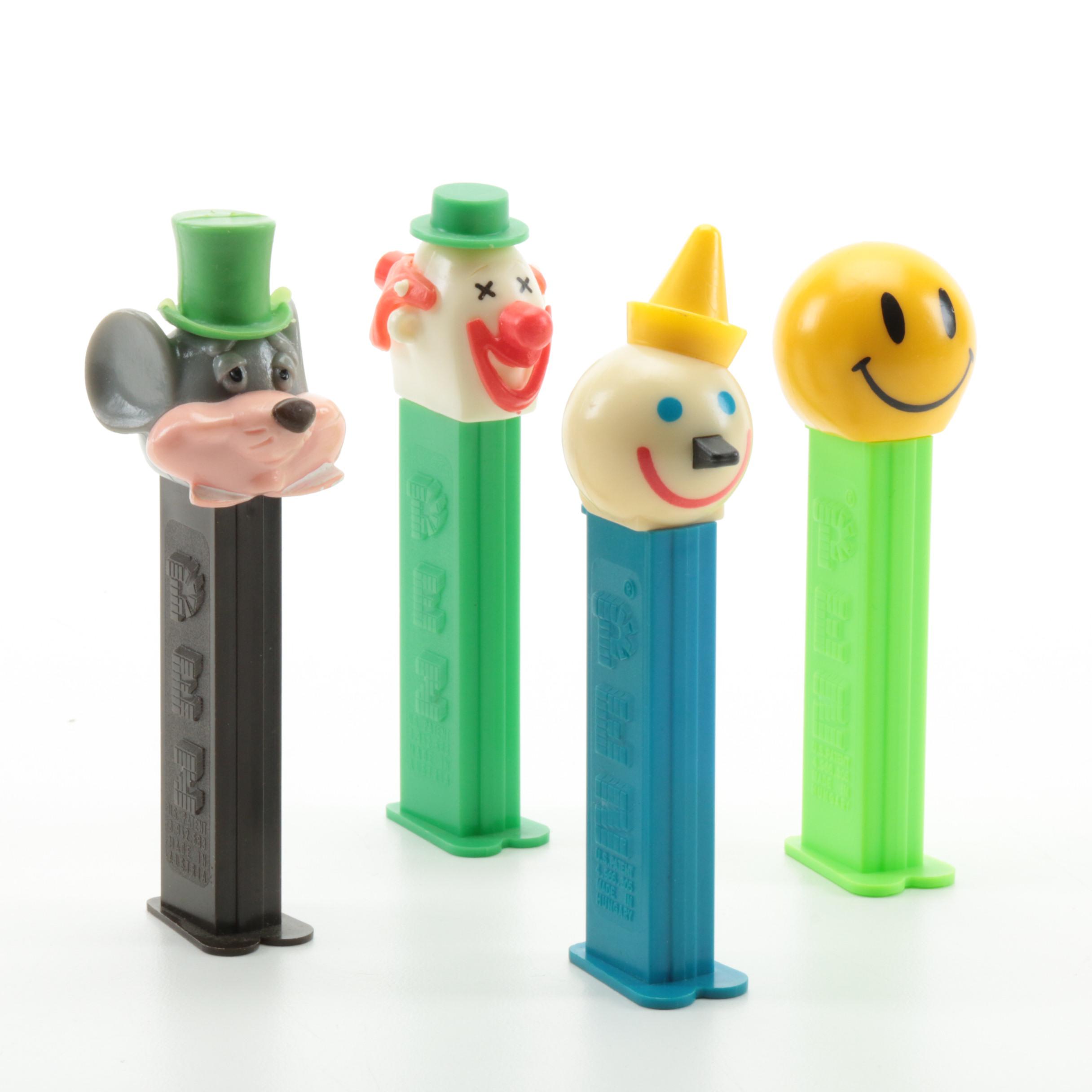 PEZ "Merlin the Mouse", "Smiley Face" and Clown Candy Dispensers