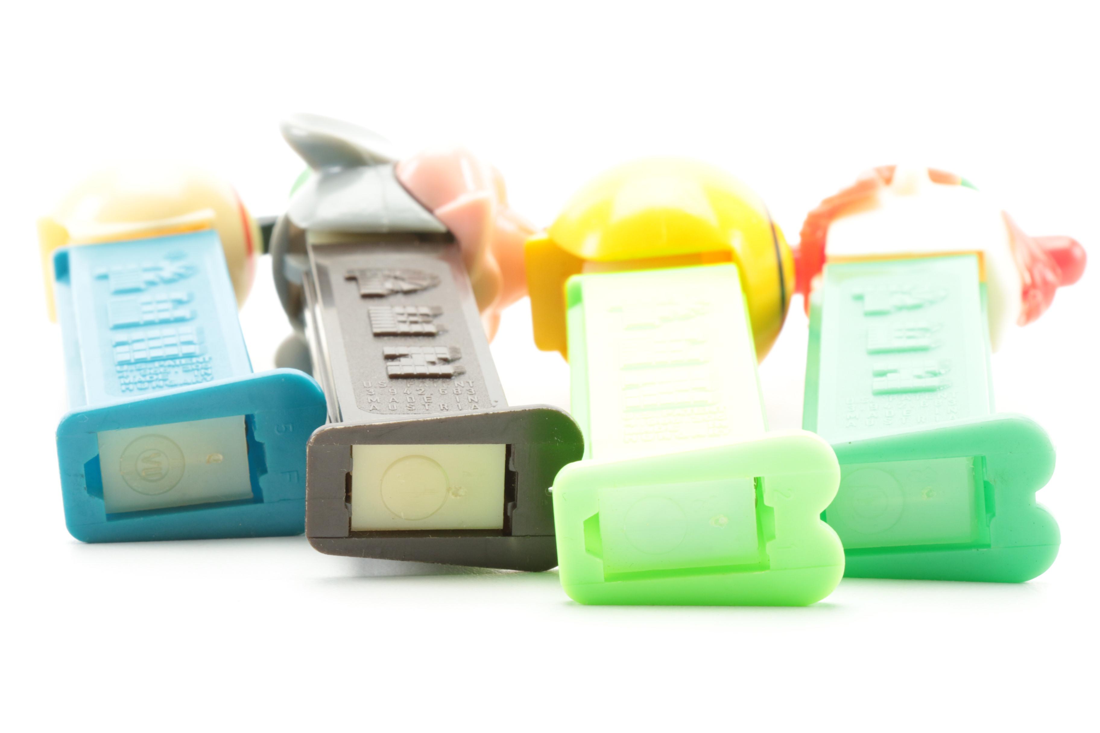 PEZ "Merlin the Mouse", "Smiley Face" and Clown Candy Dispensers