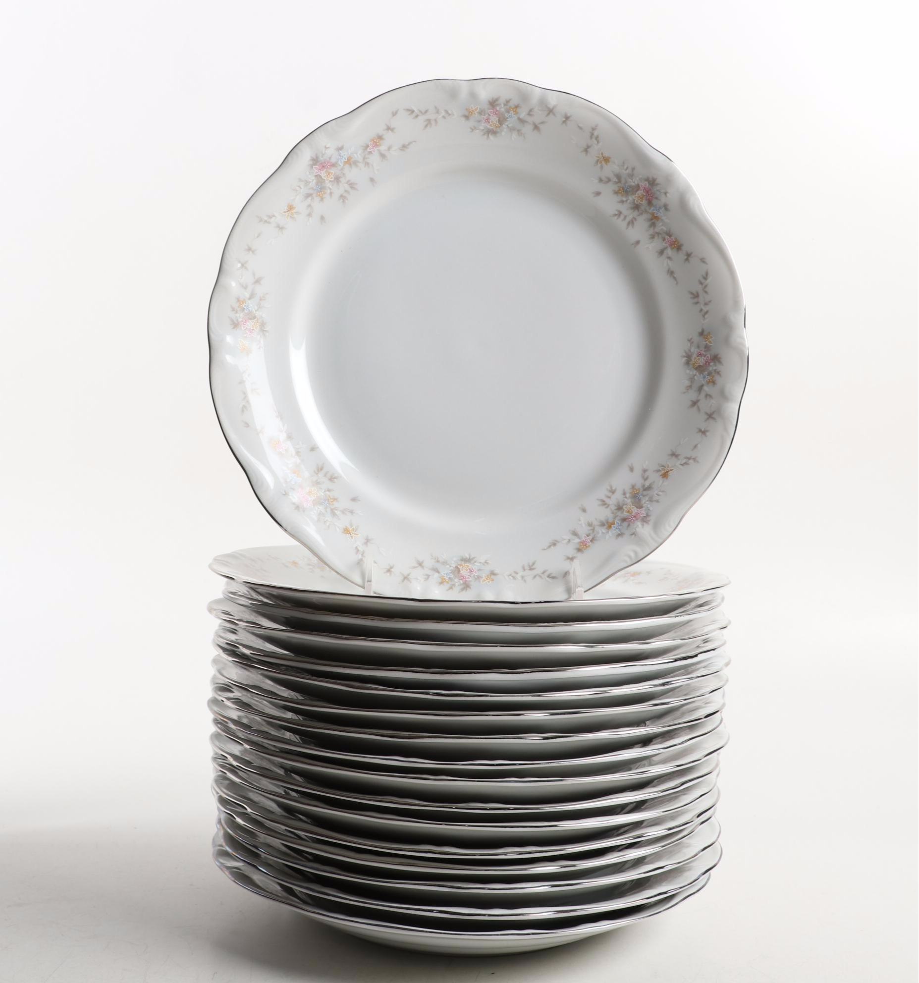 Johann Haviland Floral Porcelain Dinnerware, Mid to Late 20th Century