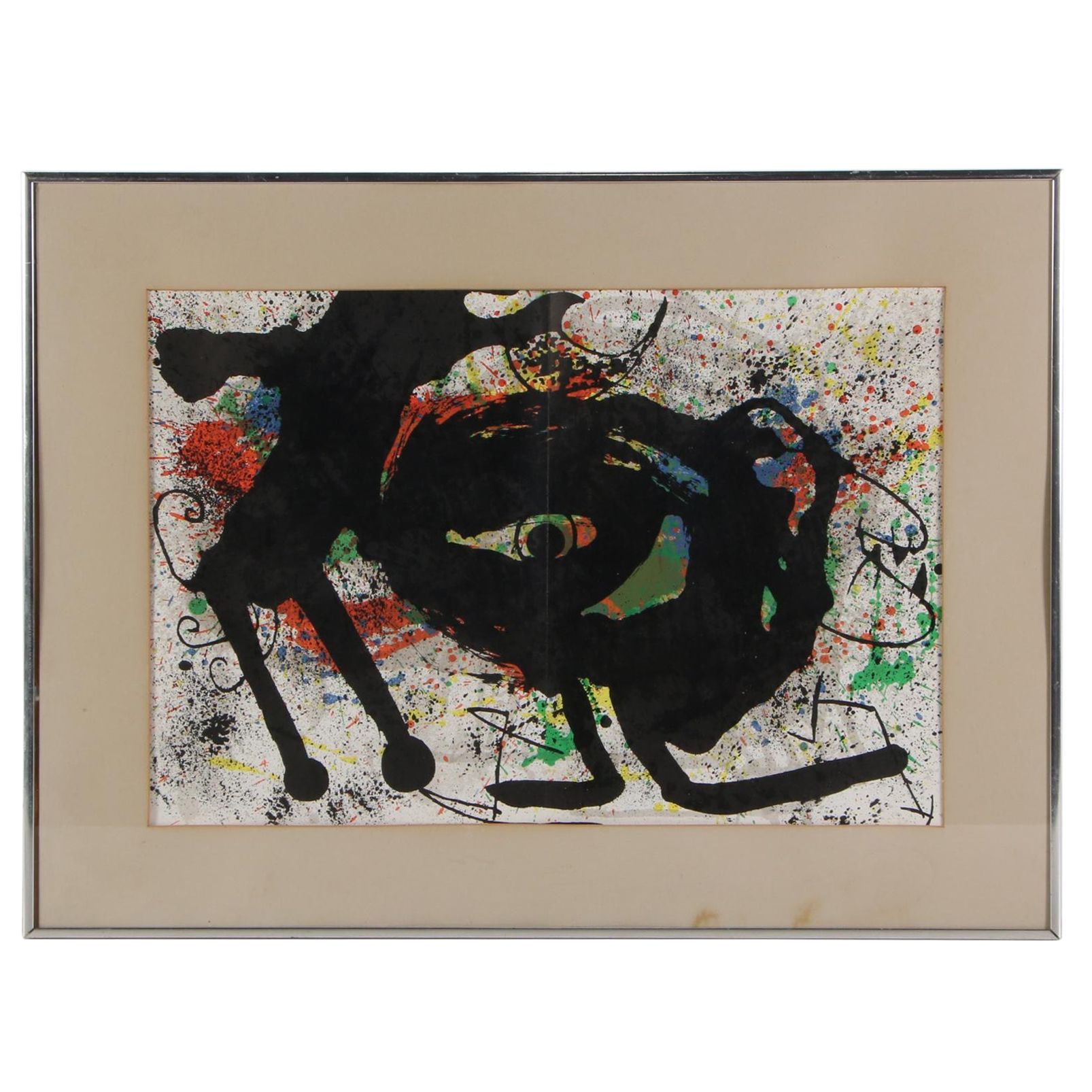 Joan Miró Color Lithograph for "Derrière le miroir," 1973