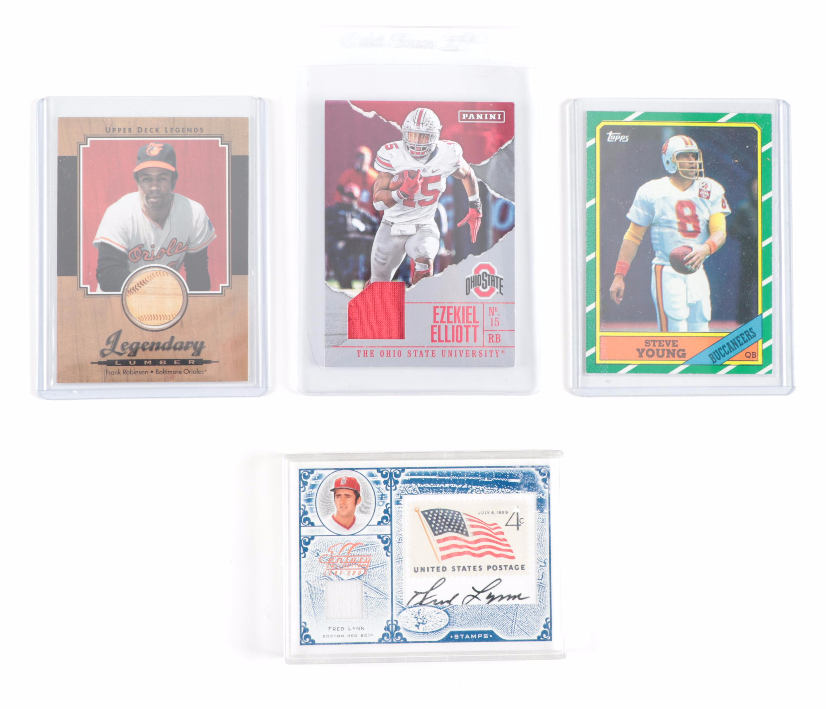 Certified Autograph Sports Cards, Steve Young Rookie, and Elliott Relic