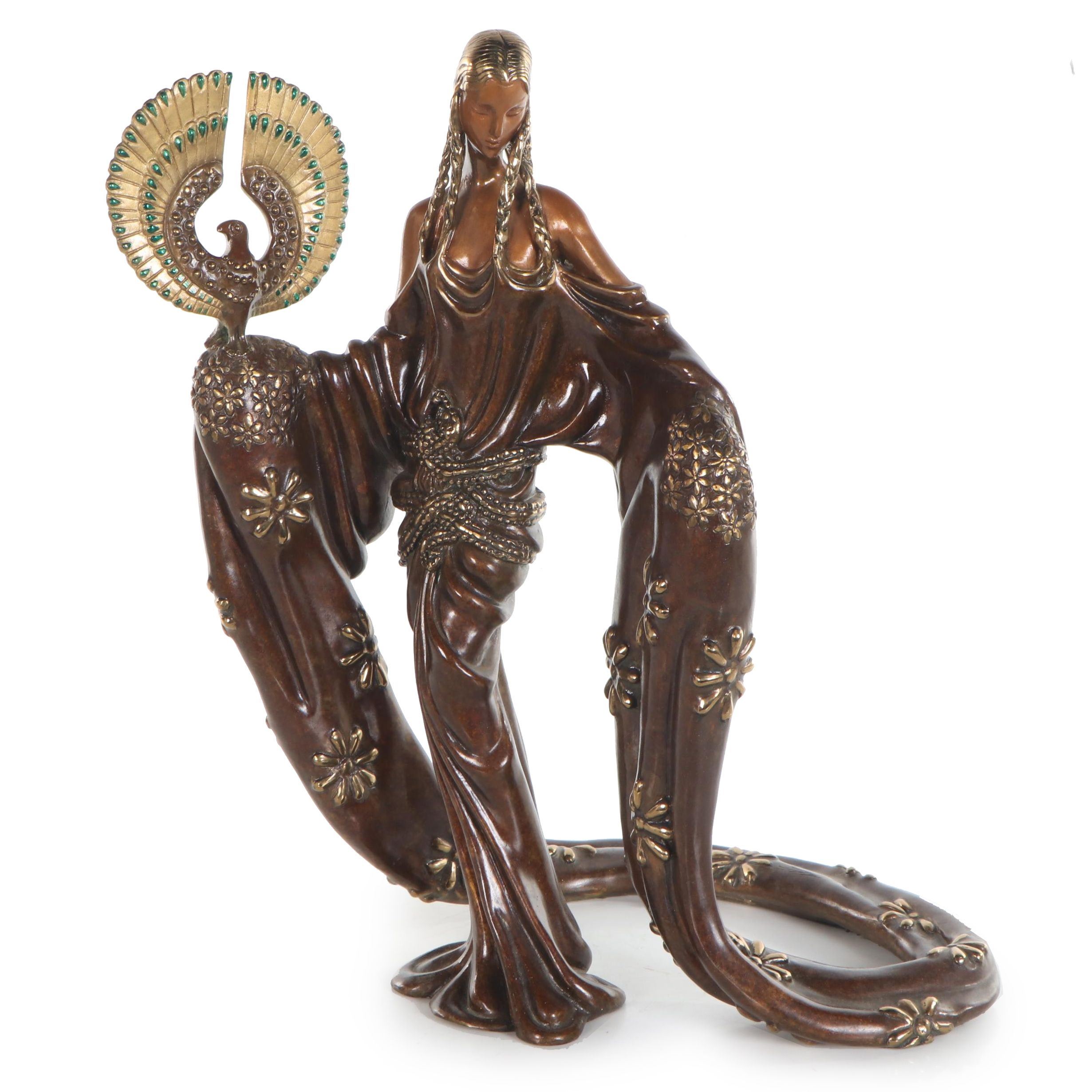 Erté Patinated Bronze Sculpture "Wisdom," 1988