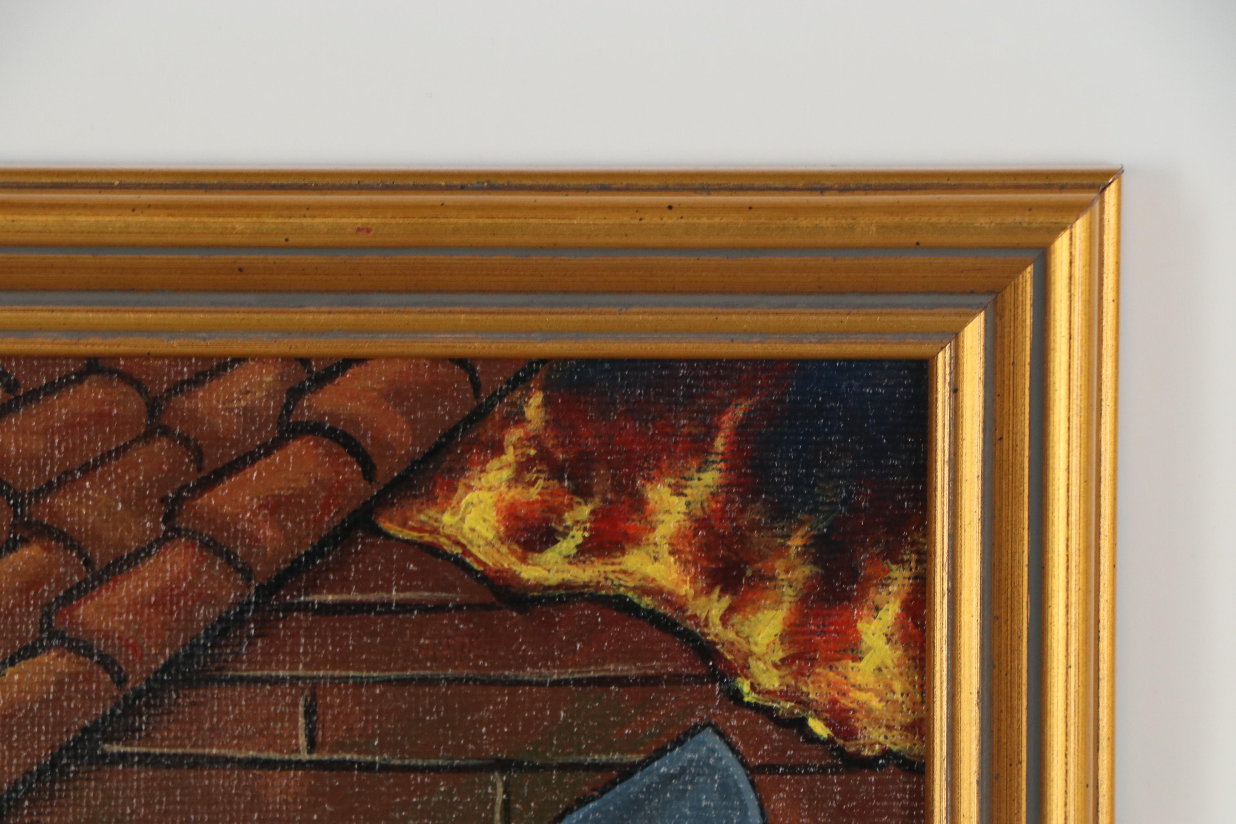 Ricardo Maya Social Realist Style Acrylic Painting of Laborers