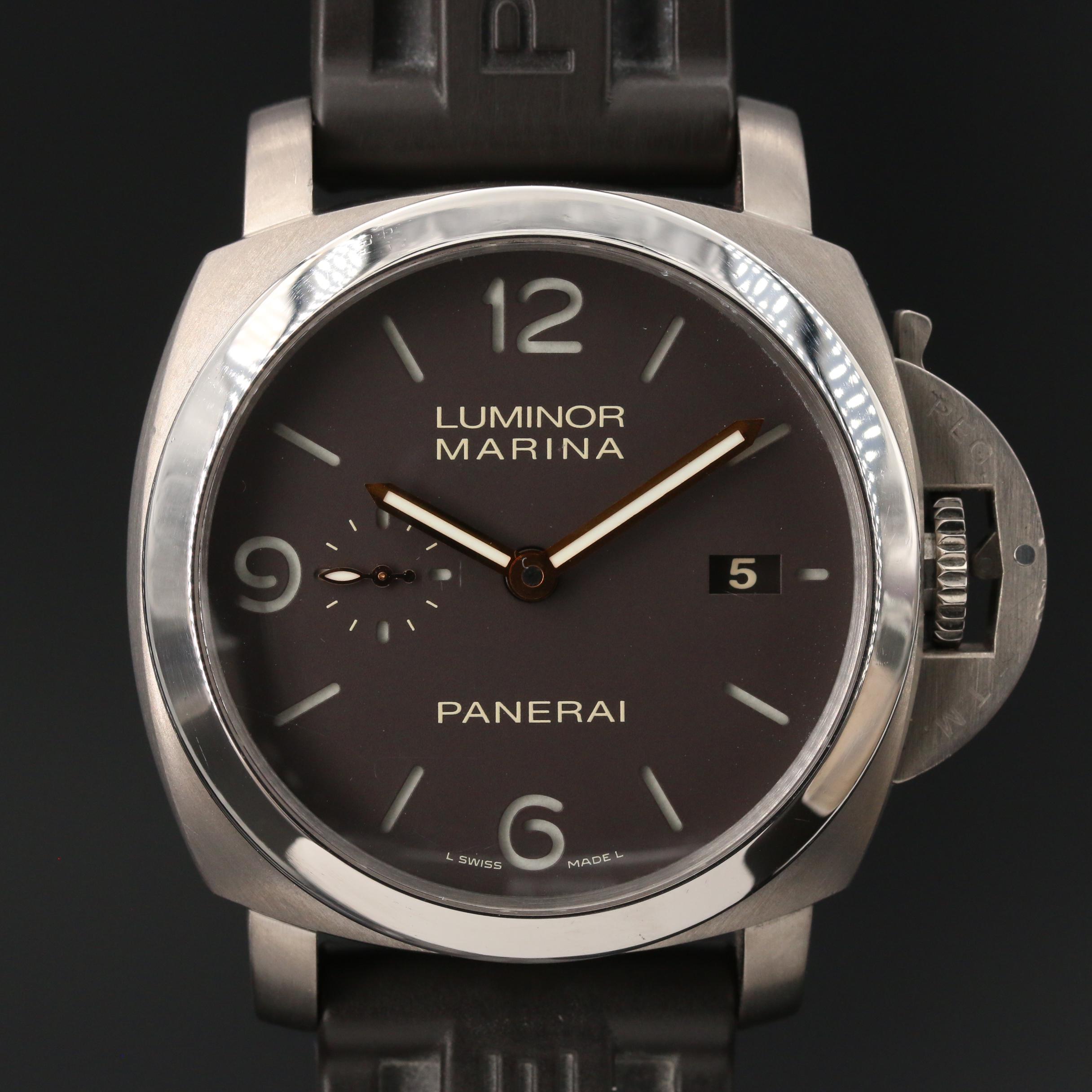 1950 Panerai Luminor Marina PAM351 Titanium Automatic Watch