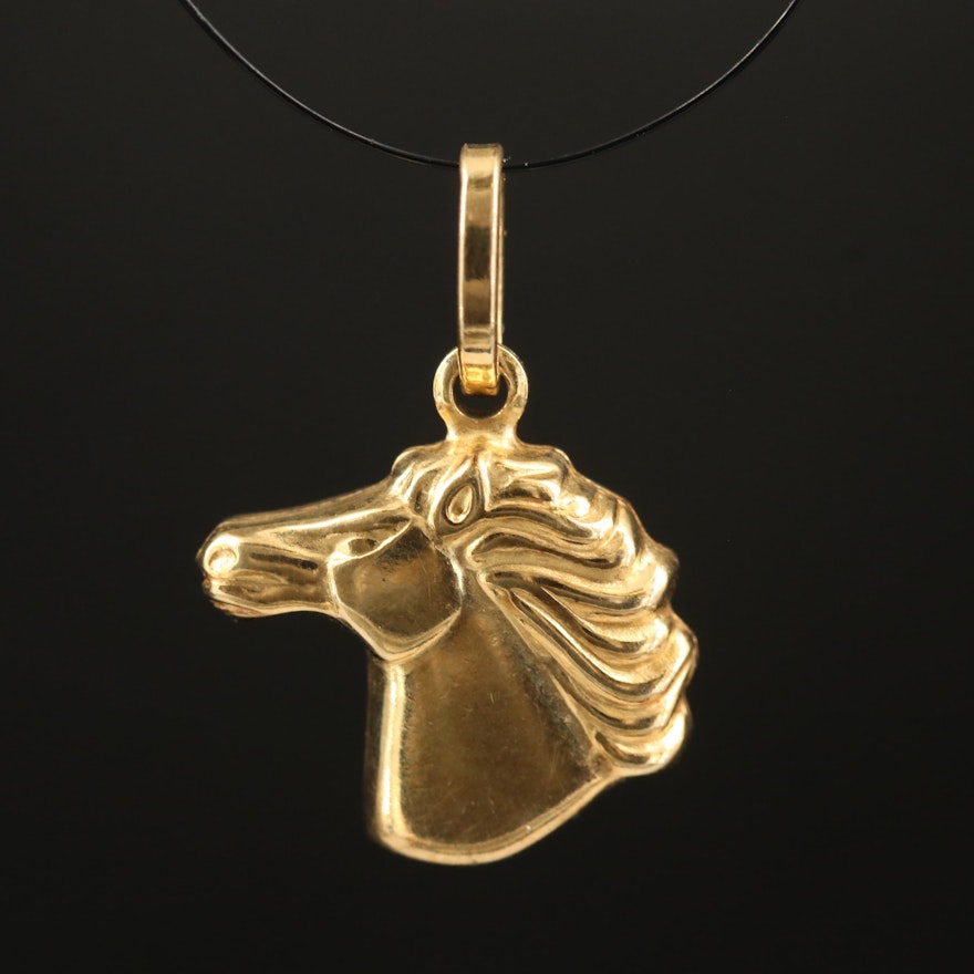 14K Horse Pendant