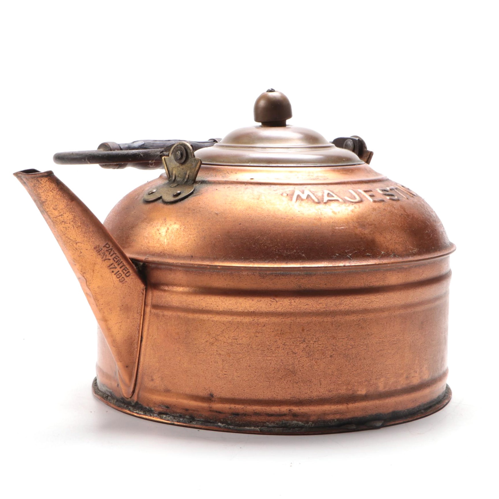 Majestic Copper Tea Kettle with Lid, Late 19th/Early 20th C.