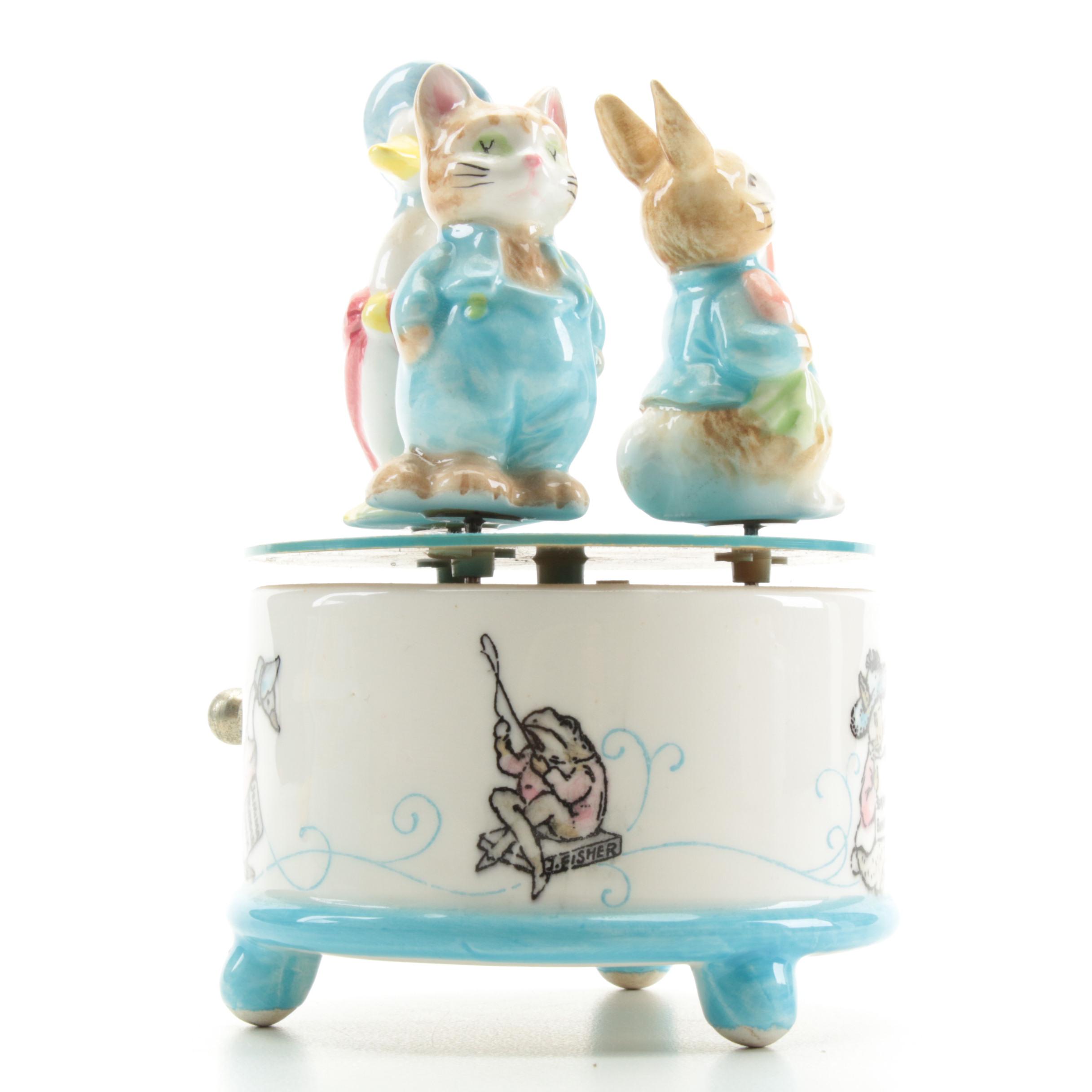 Schmid "The Tale of Peter Rabbit" and Other Music Boxes and Teapot