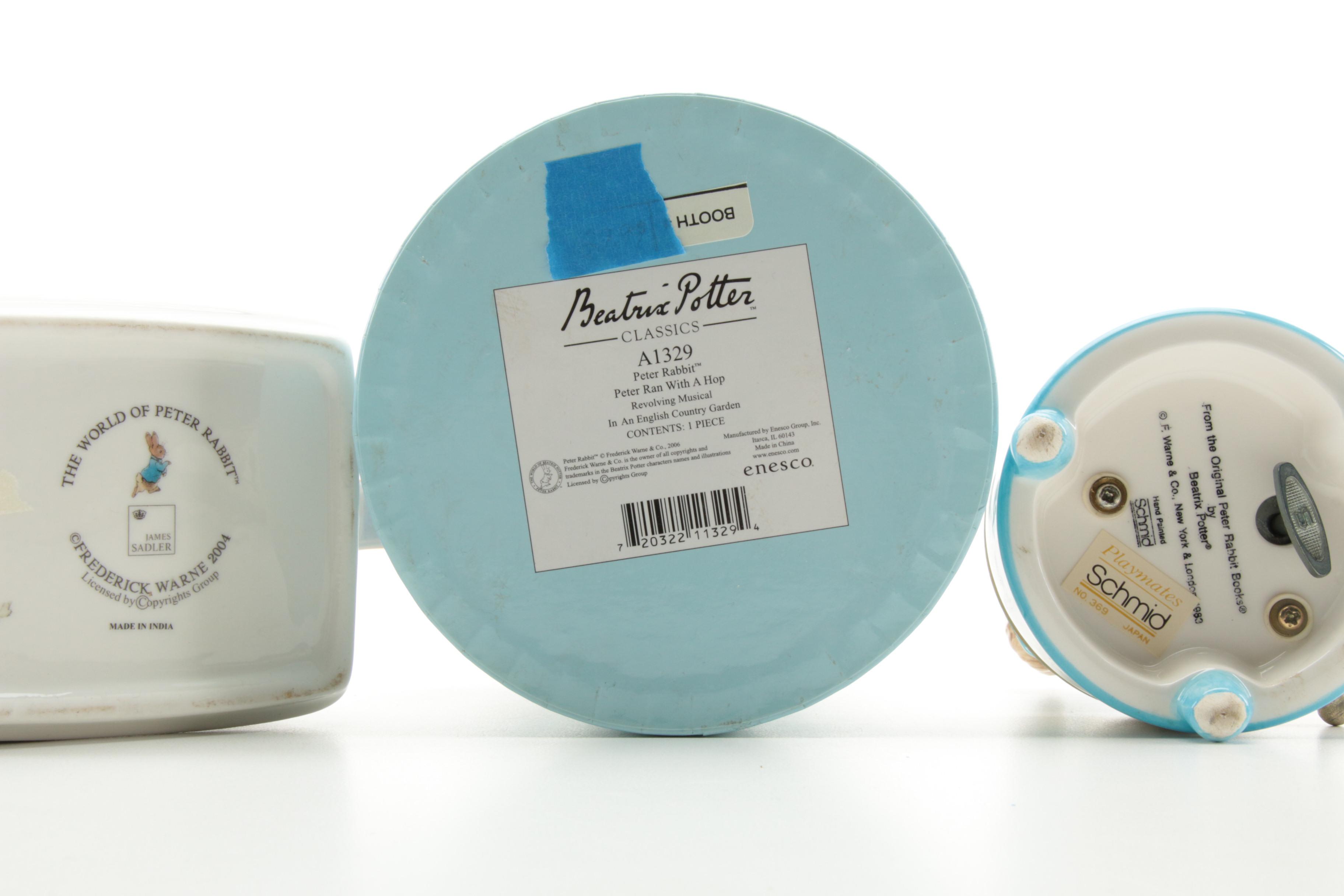 Schmid "The Tale of Peter Rabbit" and Other Music Boxes and Teapot