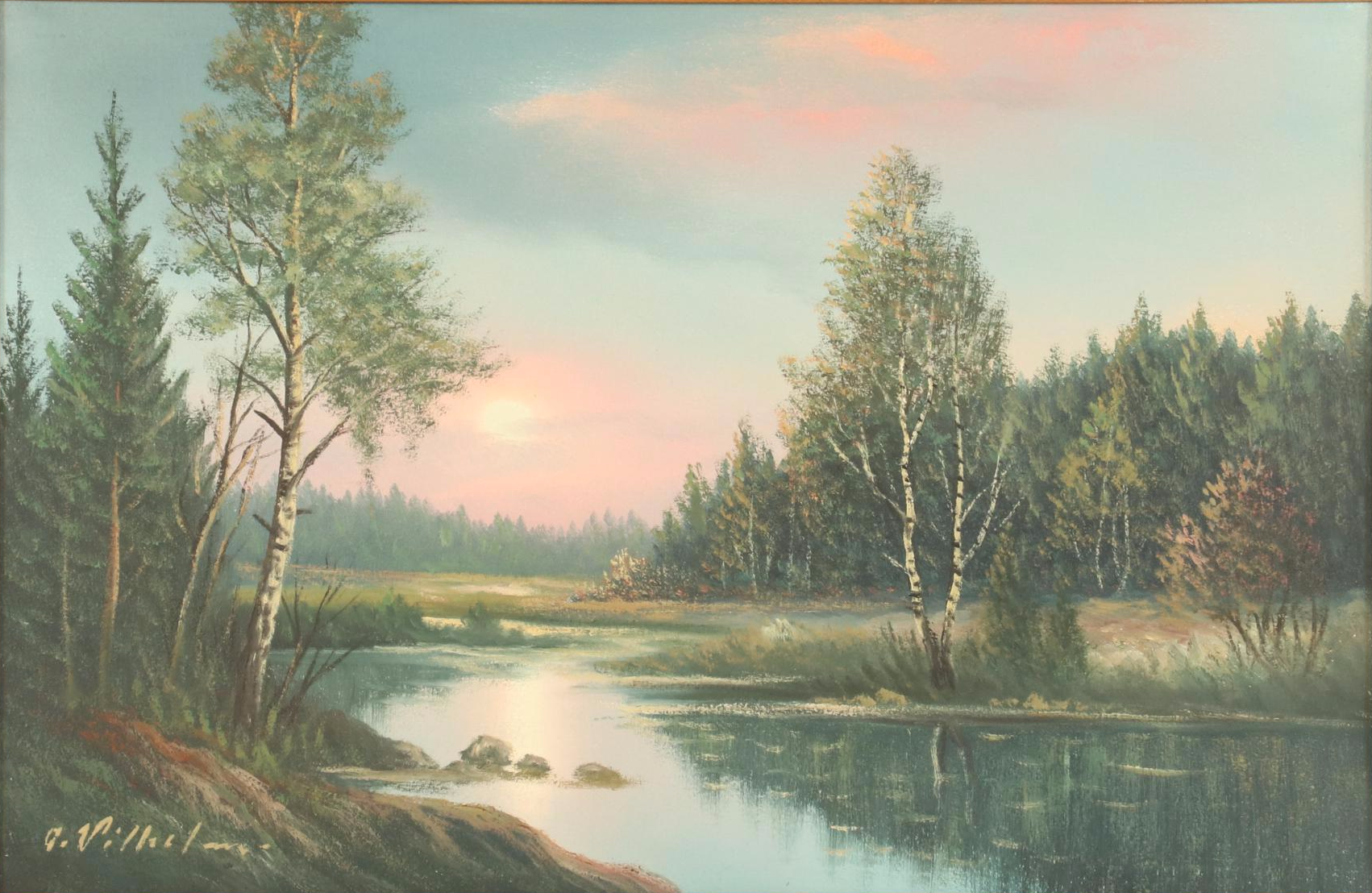 Sunset Landscape Oil Painting