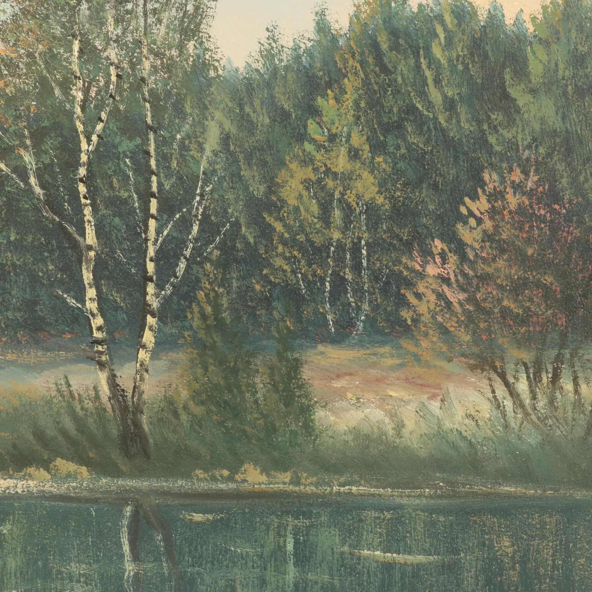 Sunset Landscape Oil Painting