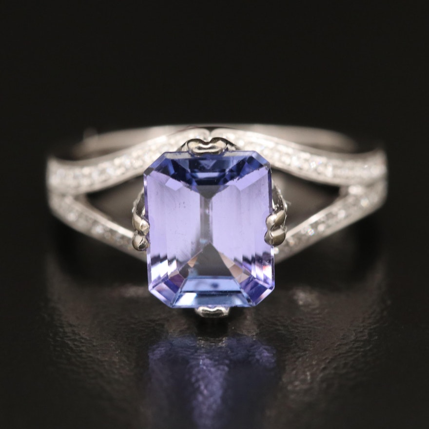 18K Tanzanite and Diamond Ring