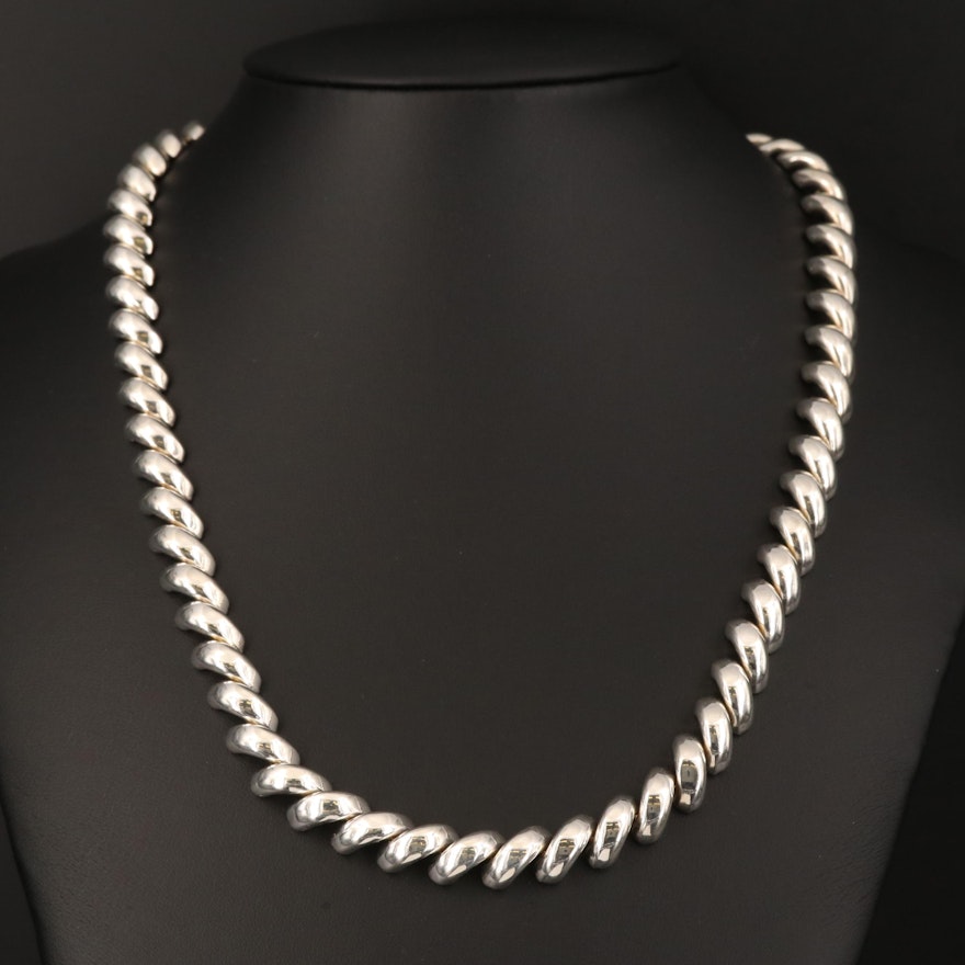 Sterling Silver San Marco Chain Necklace