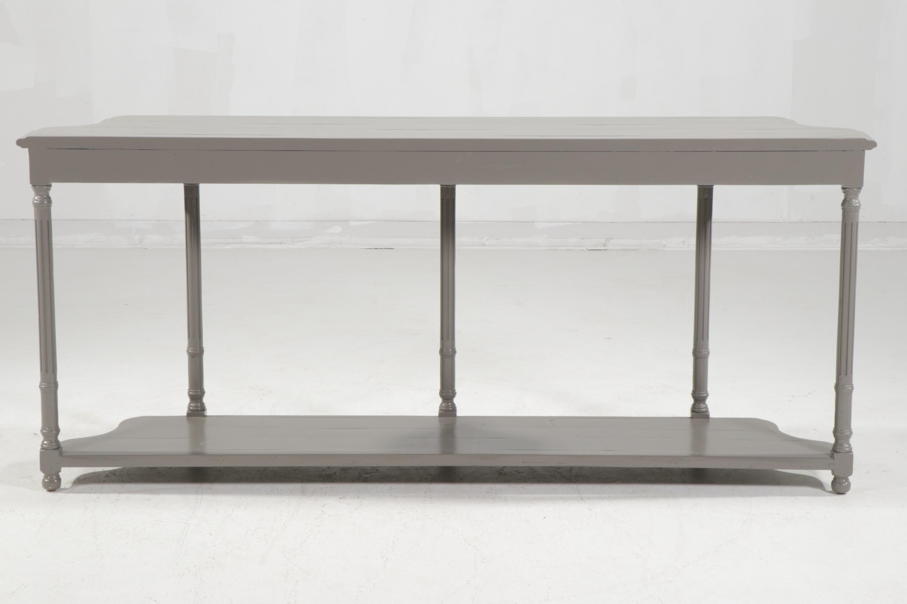 Bausman Louis XVI Style Painted Wood Console Table