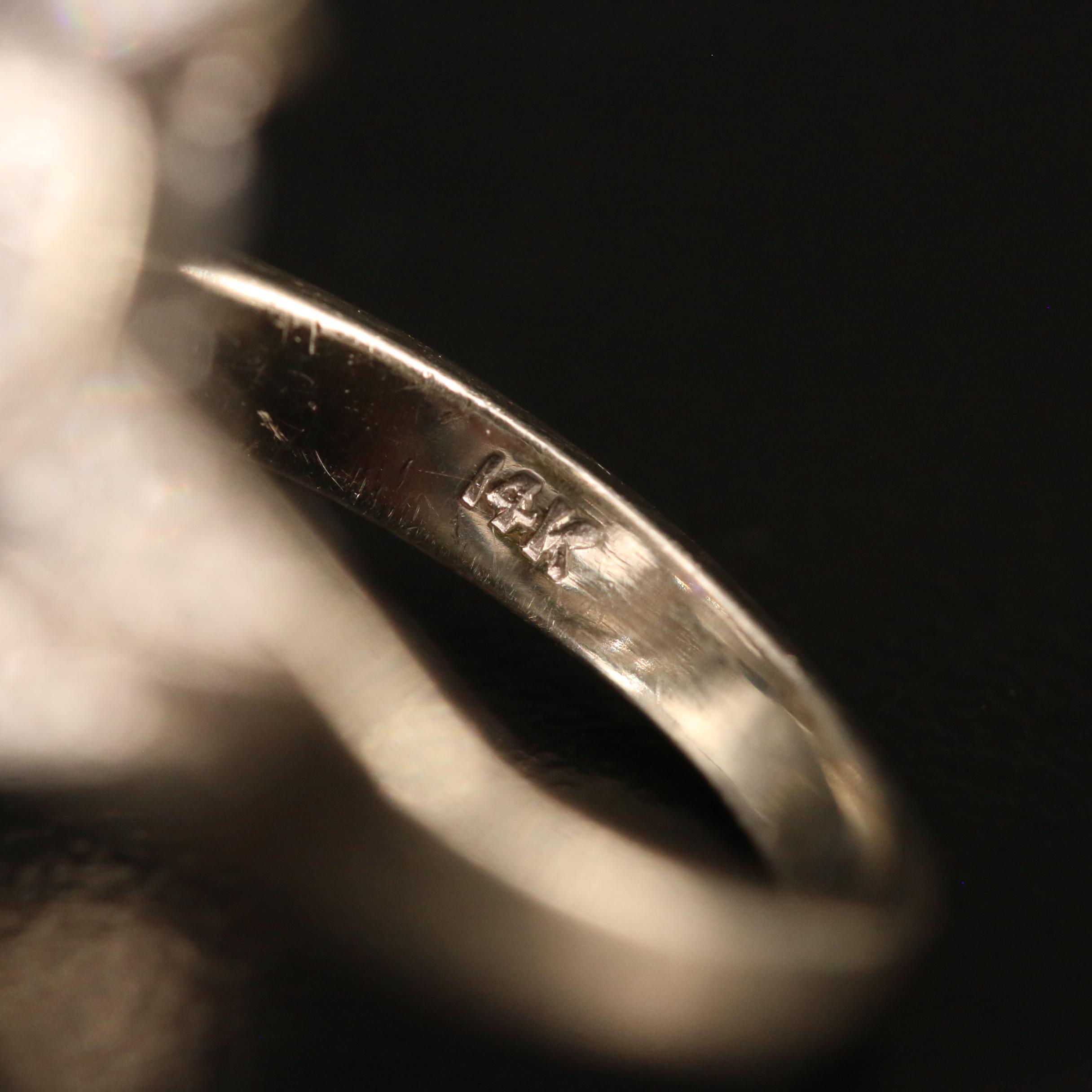 1940s Retro 14K 1.36 CTW Diamond Ring with Palladium Accent