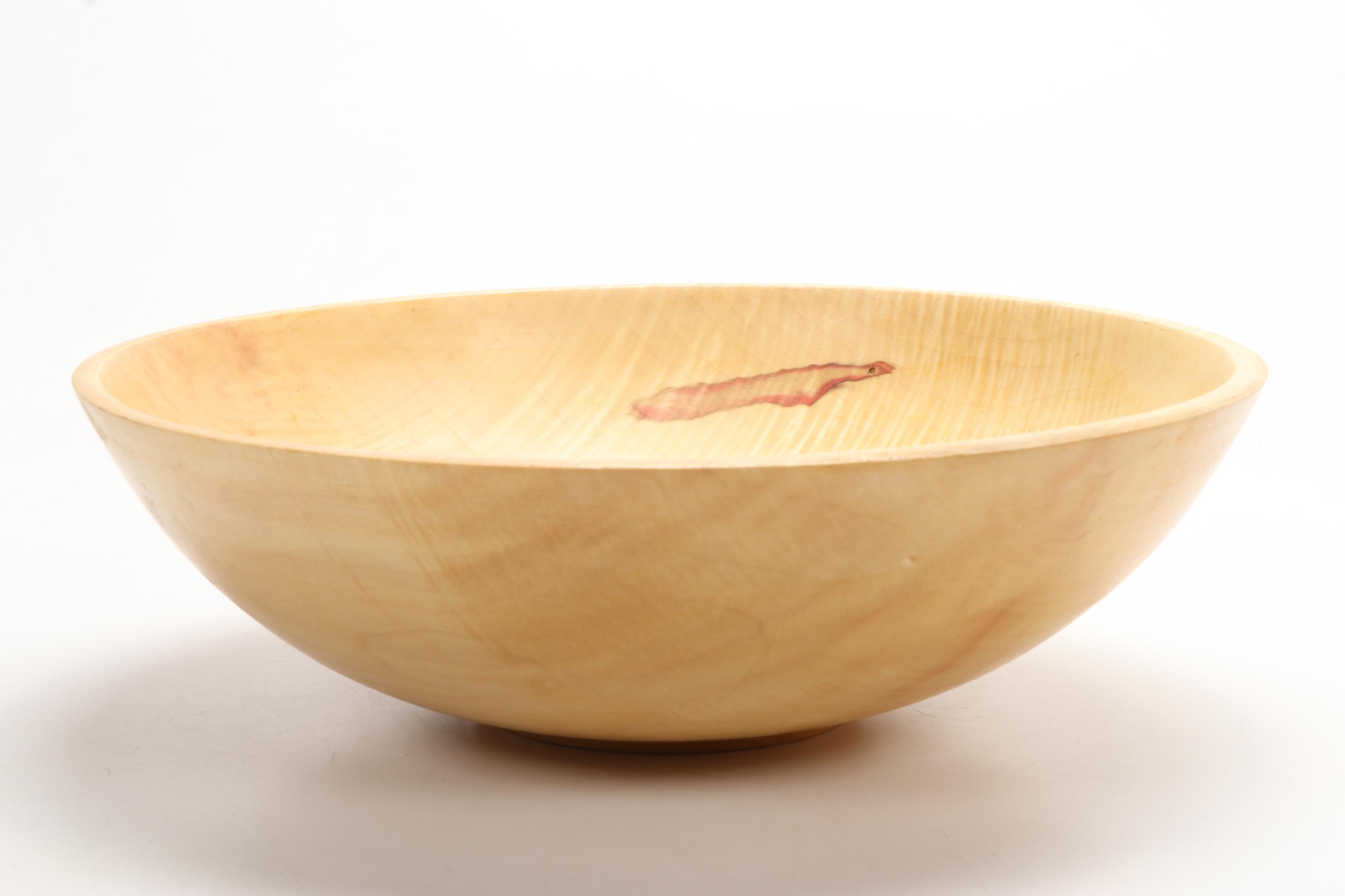 Jim Eliopulos Turned Live Edge Box Elder Wood Freeform Bowls