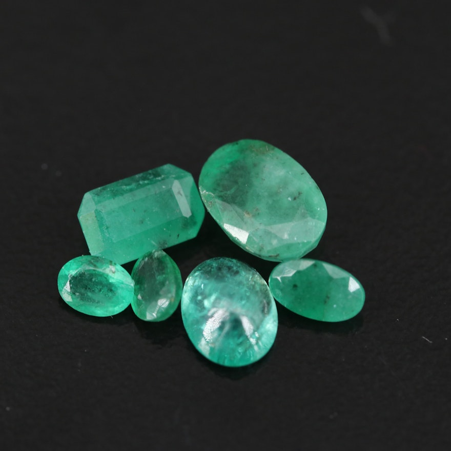 Loose 2.58 CTW Mixed Cut Emeralds