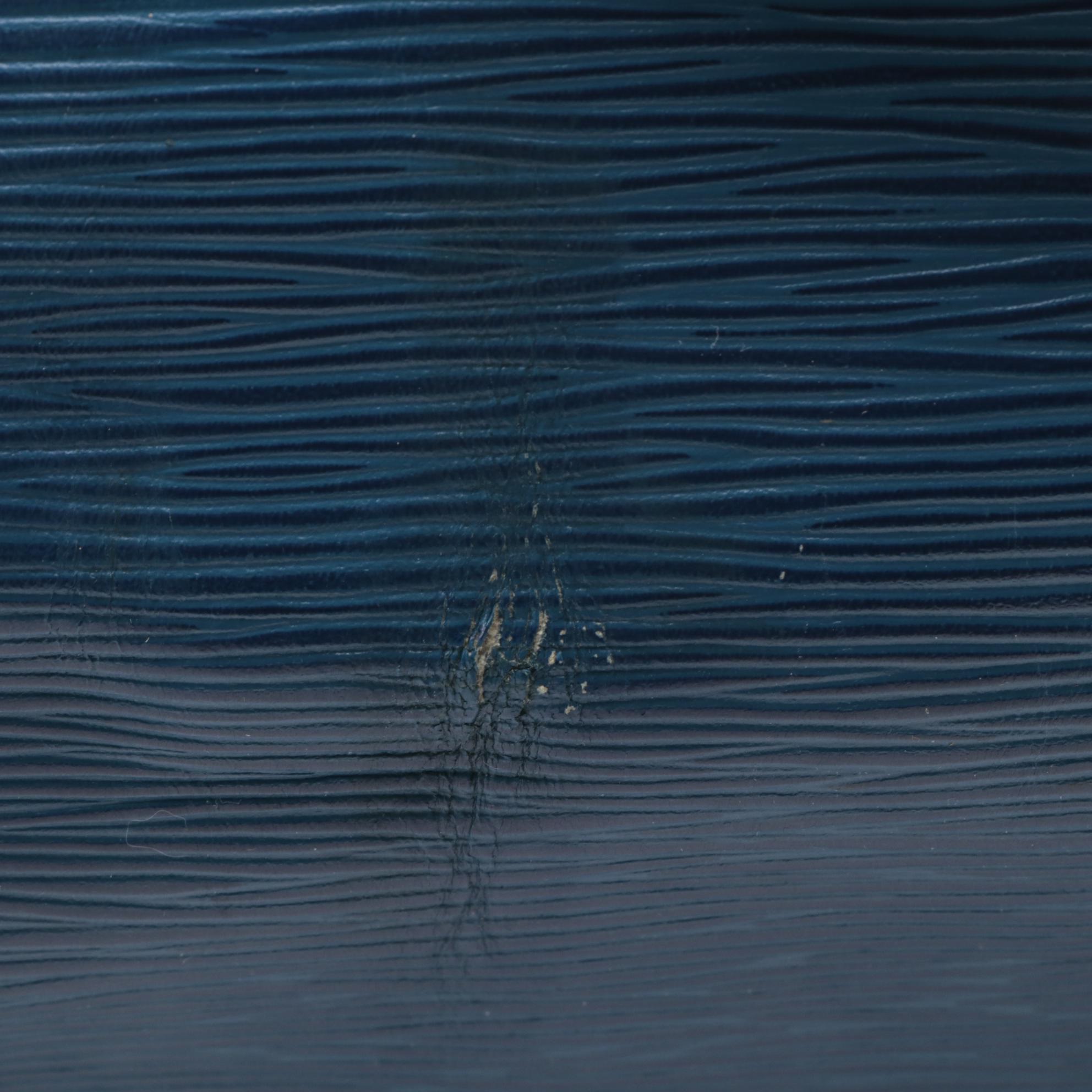 Modified Louis Vuitton Keepall 55 in Toledo Blue Epi Leather and Smooth Leather